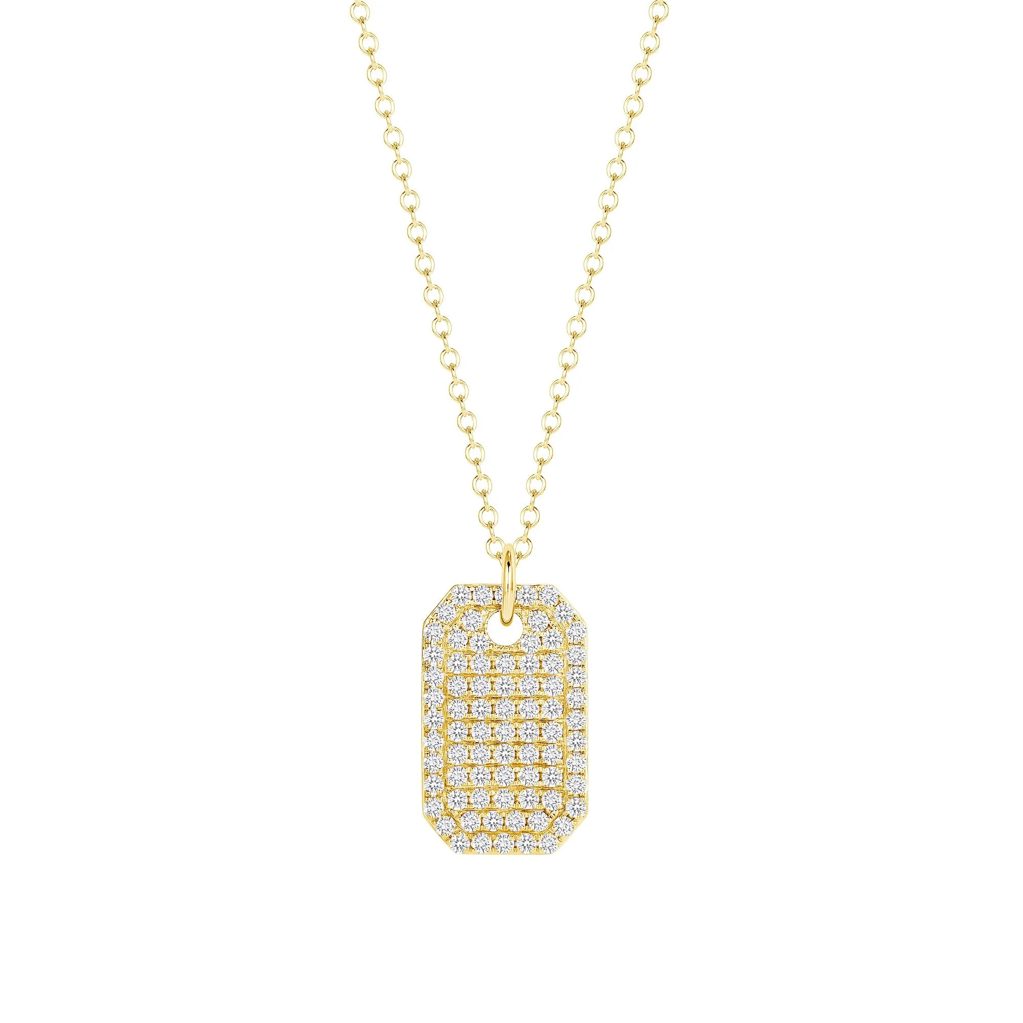 14k Gold ID Diamond Necklace