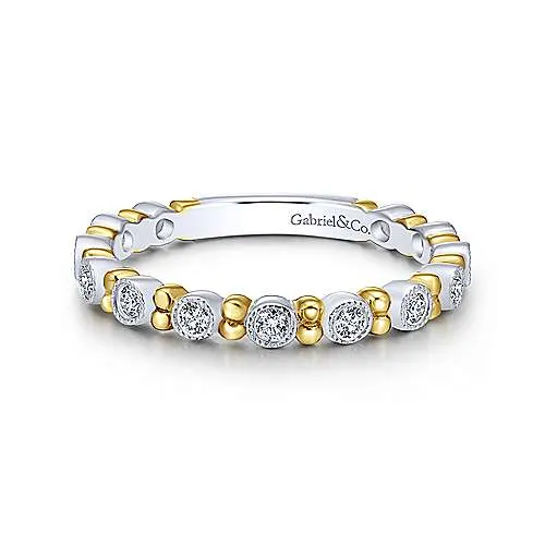 14K TT Gold 0.23ctw G/SI2 Diamond Band