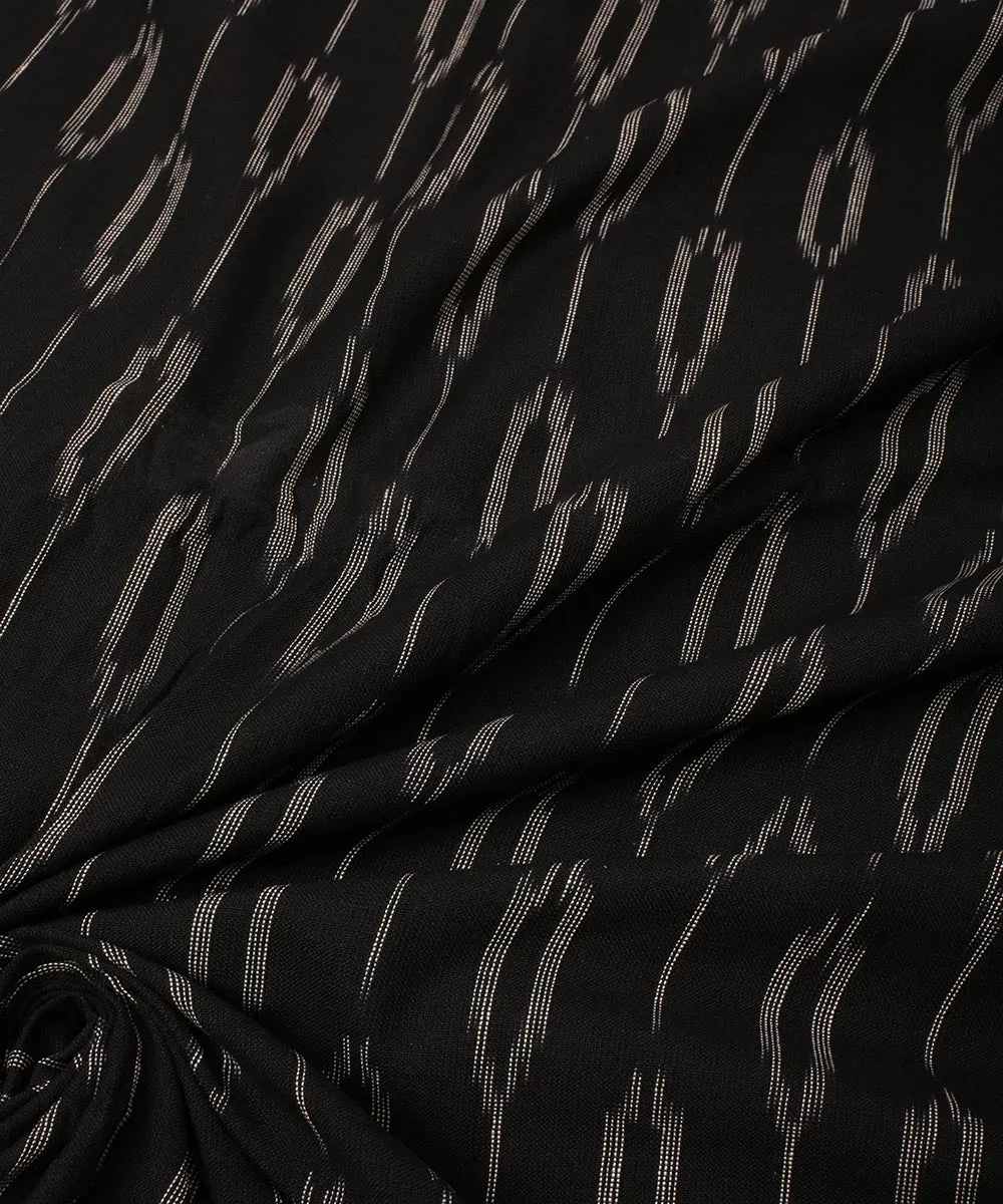 2.5 m Black handloom pochampally ikat cotton fabric