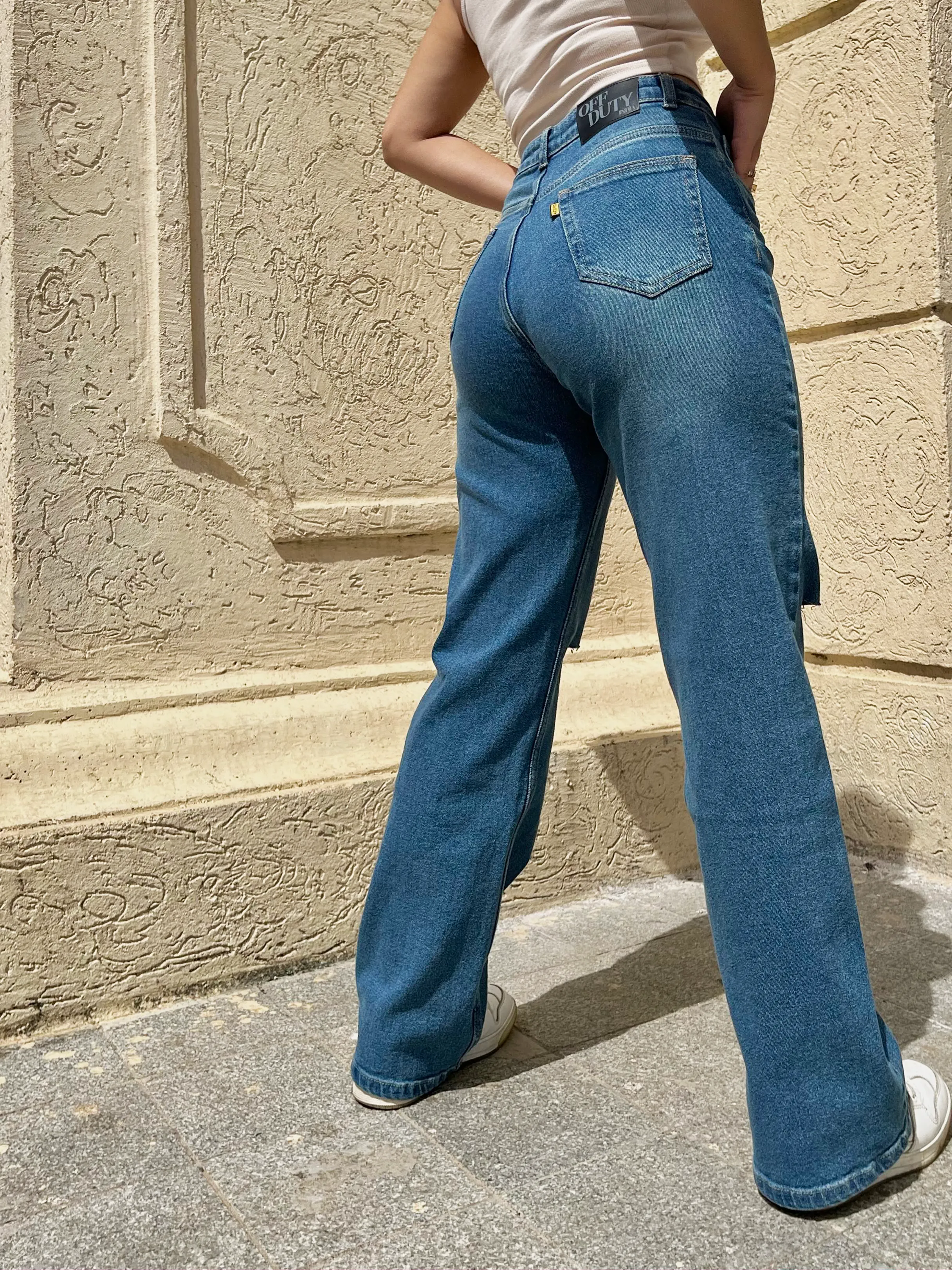 90's Blue Ripped Baggy fit Jeans