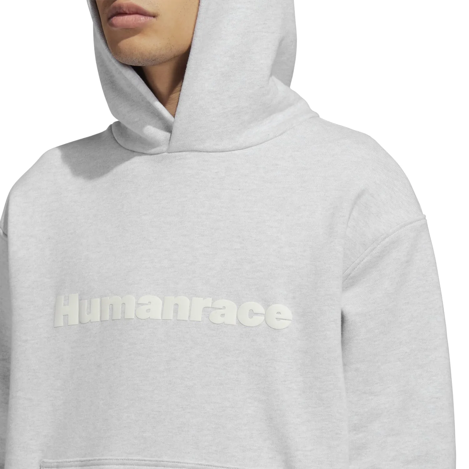 Adidas Originals Unisex PW Pharrell Williams Humanrace Basics Hoody Light Grey HS4819