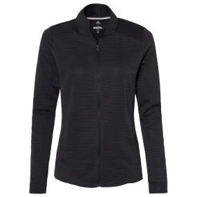 adidas Women's Black Textured Full-Zip Jacket