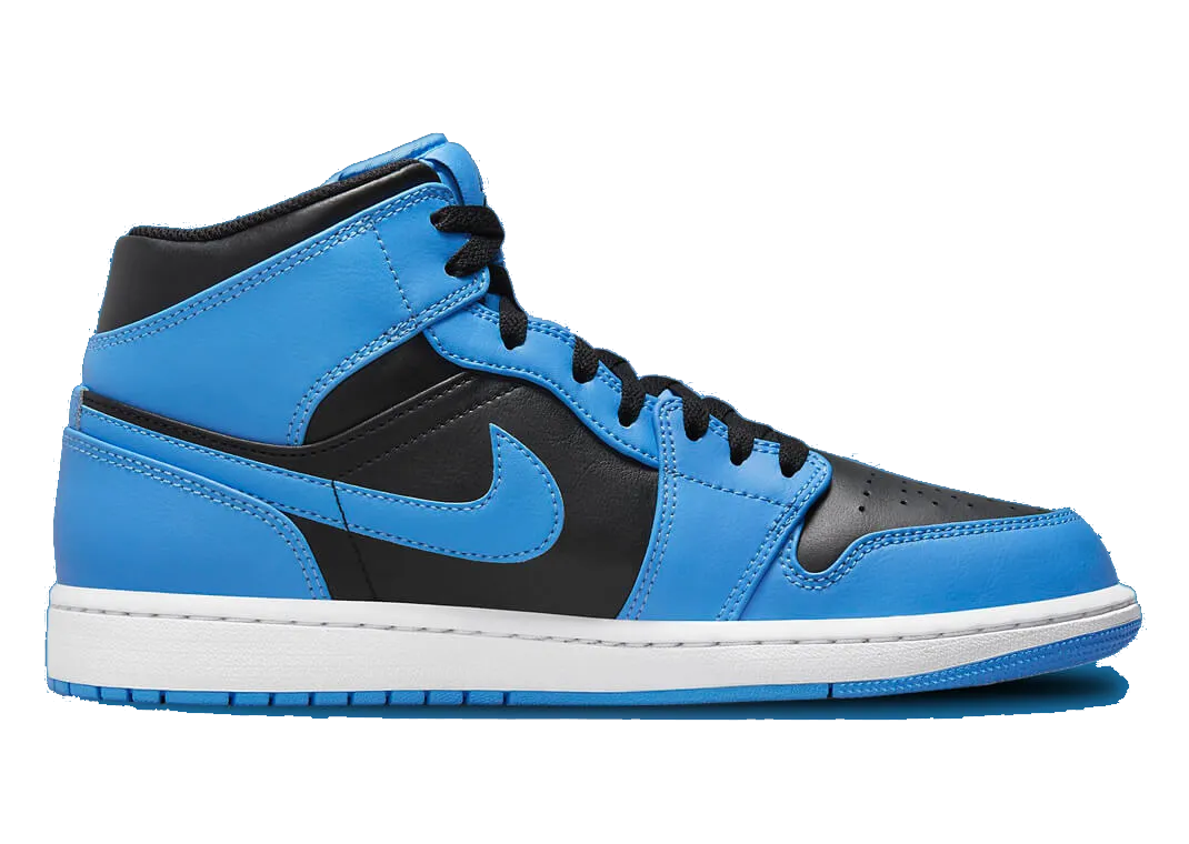 Air Jordan 1 Mid University Blue Black (PS)