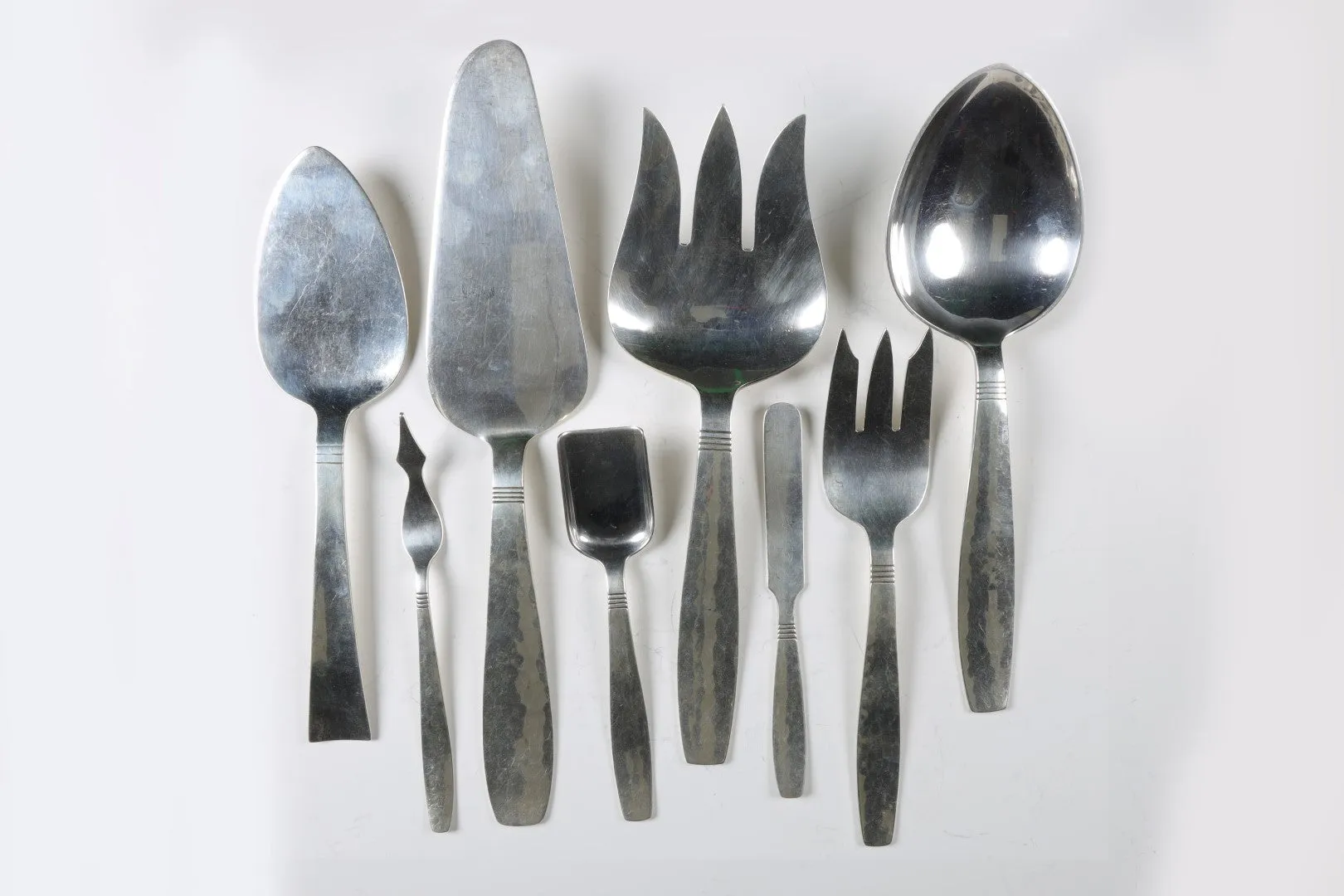 Allan Alder 925 Silver Swedish Modern Silverware Set (9244.21g.)