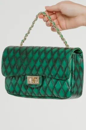 Amber Quilted Bag In Green