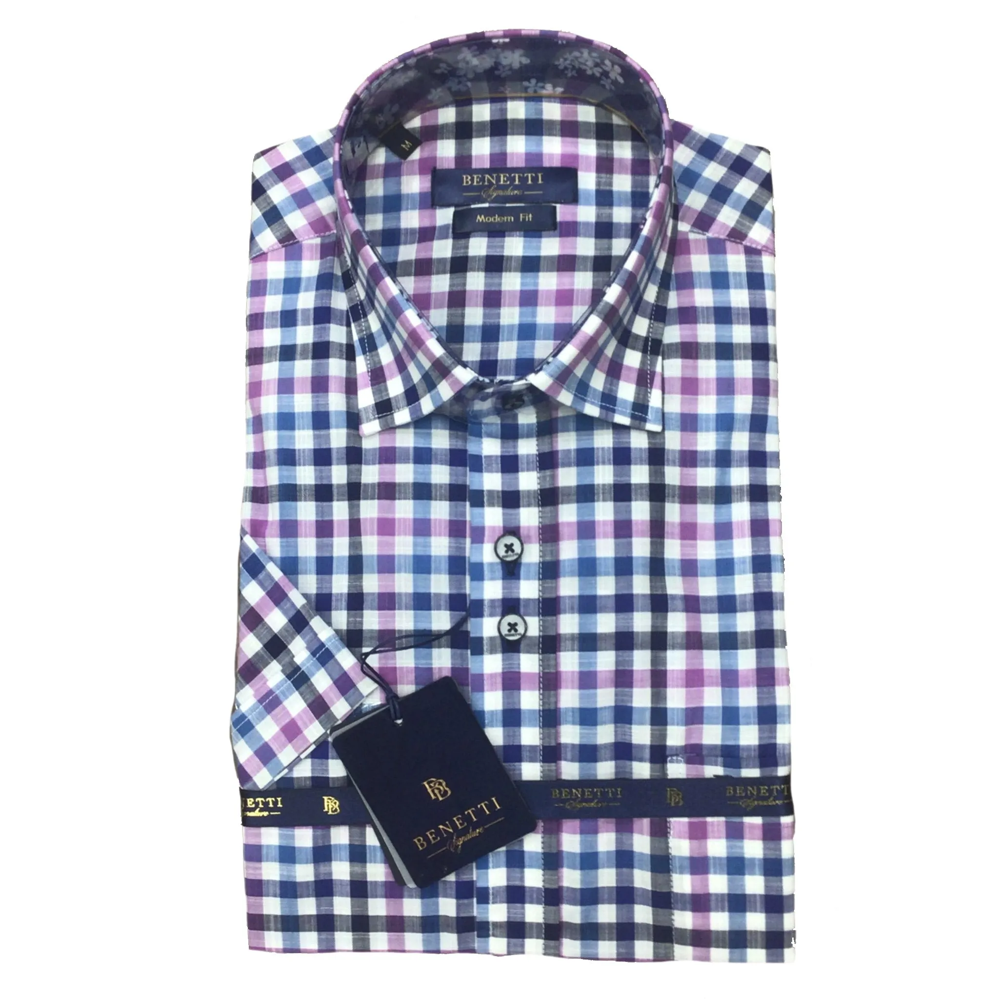 Benetti Modern Fit S/S Shirt - Gary Lilac