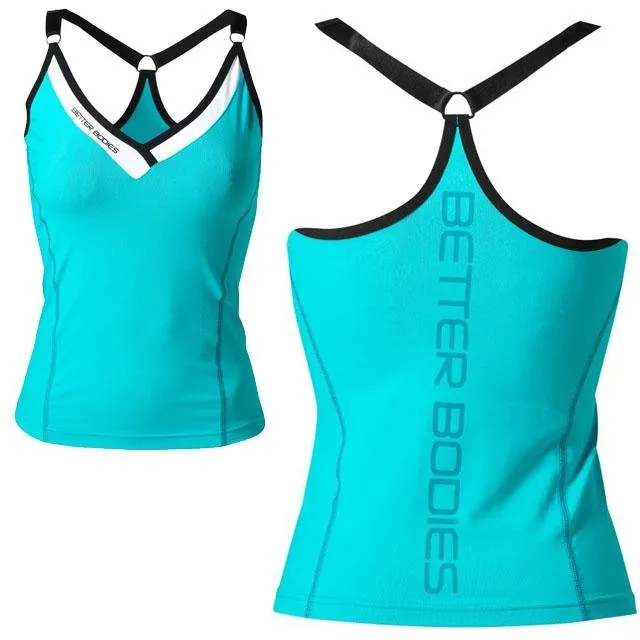 Better Bodies Core Deep V-Top - Aqua