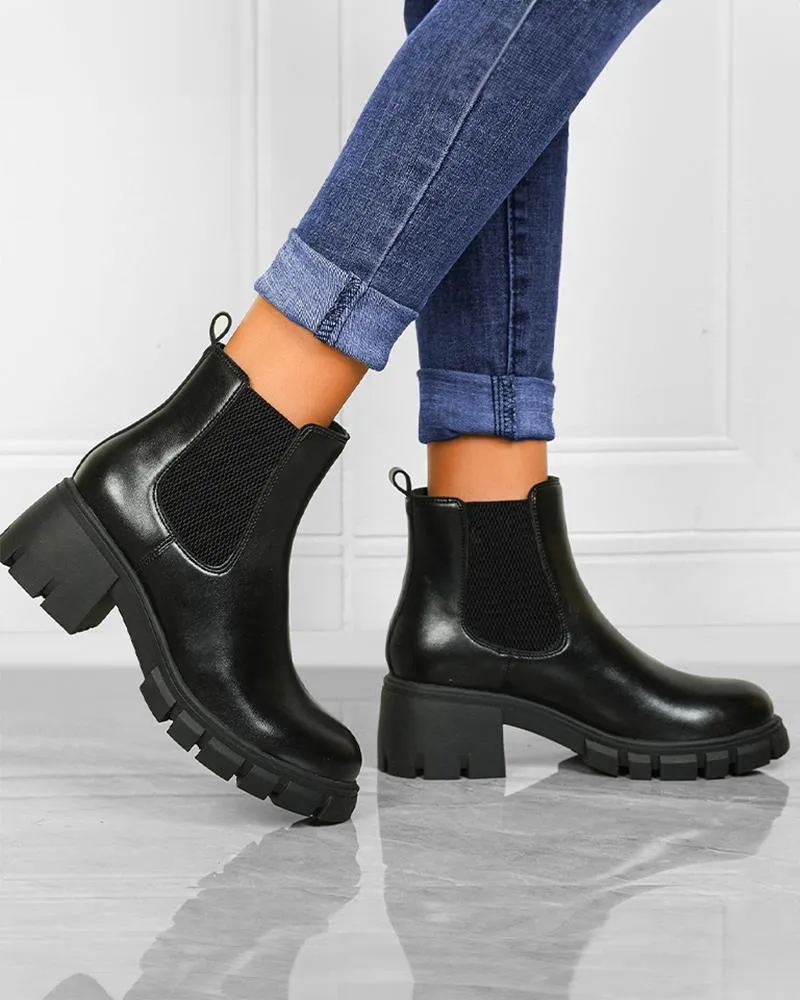 Black Chelsea boots