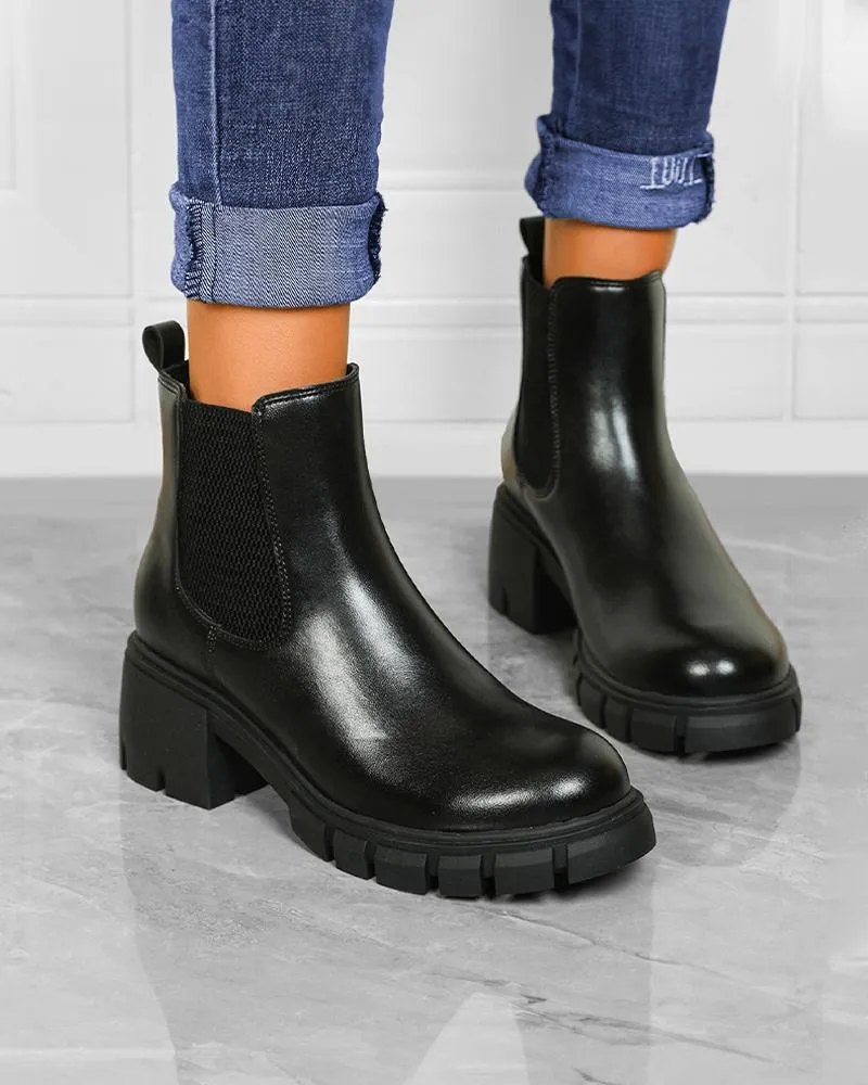 Black Chelsea boots