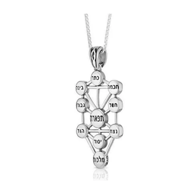 Blessings Pendant 925 silver designed by the Tree of Life -Ten Sefirot