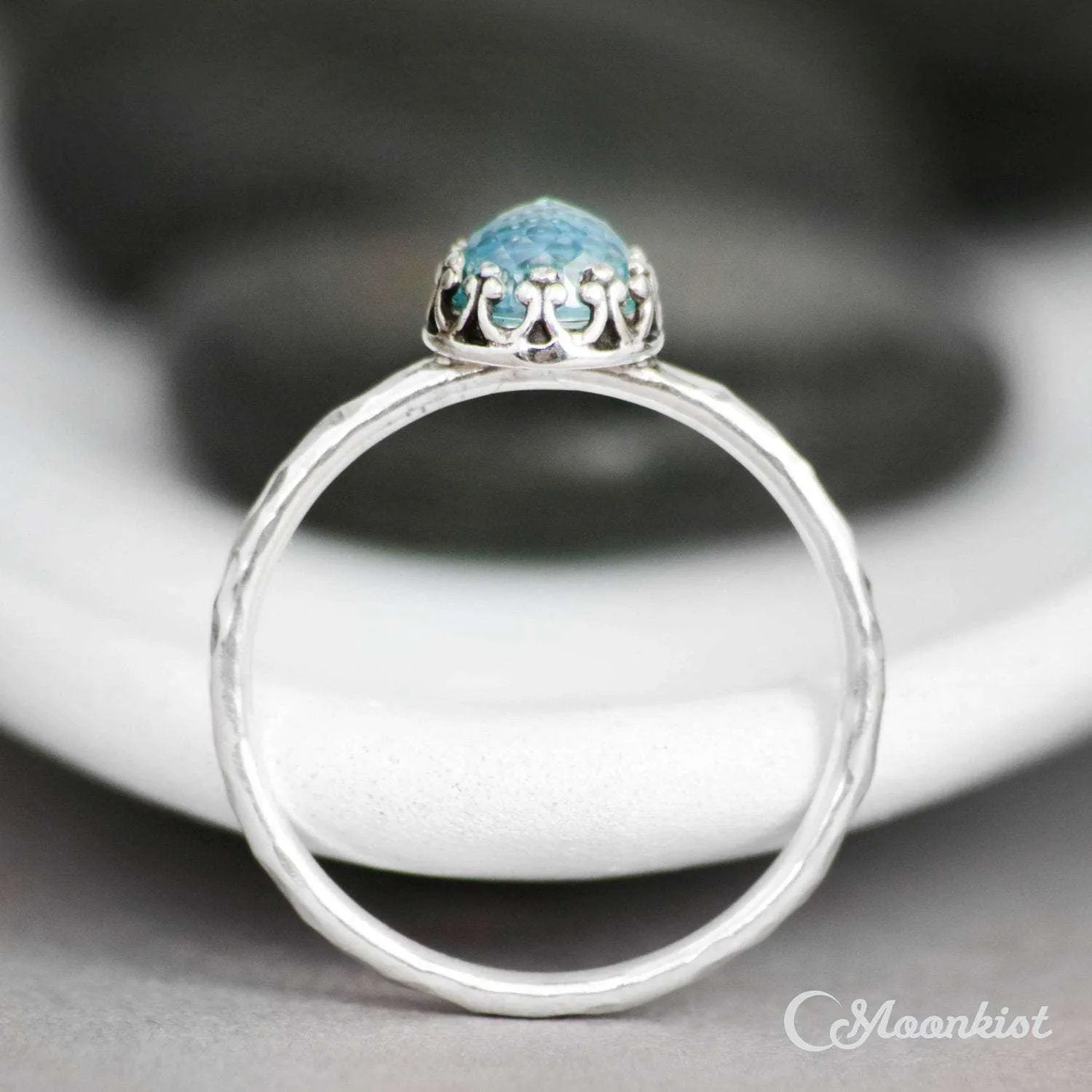 Blue Topaz Promise Ring, December Birthstone | Moonkist Designs