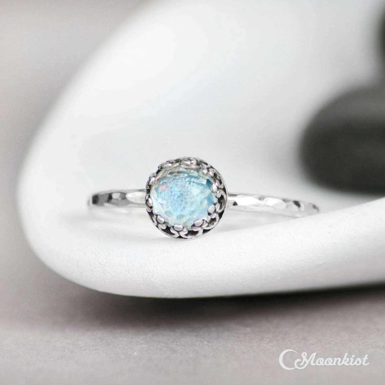 Blue Topaz Promise Ring, December Birthstone | Moonkist Designs