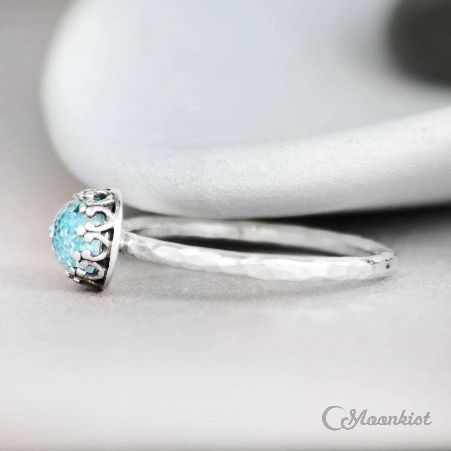 Blue Topaz Promise Ring, December Birthstone | Moonkist Designs