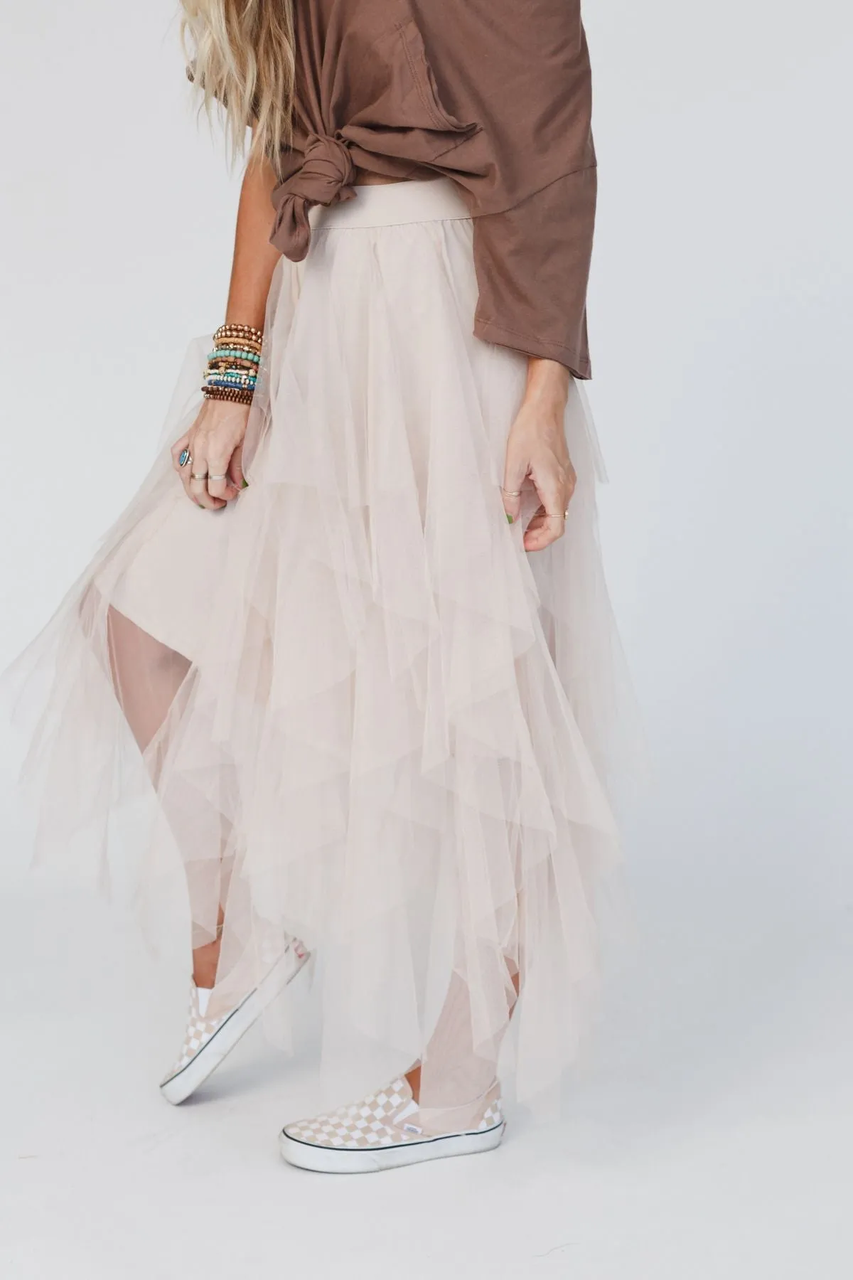 Boho Ballerina Skirt - Nude