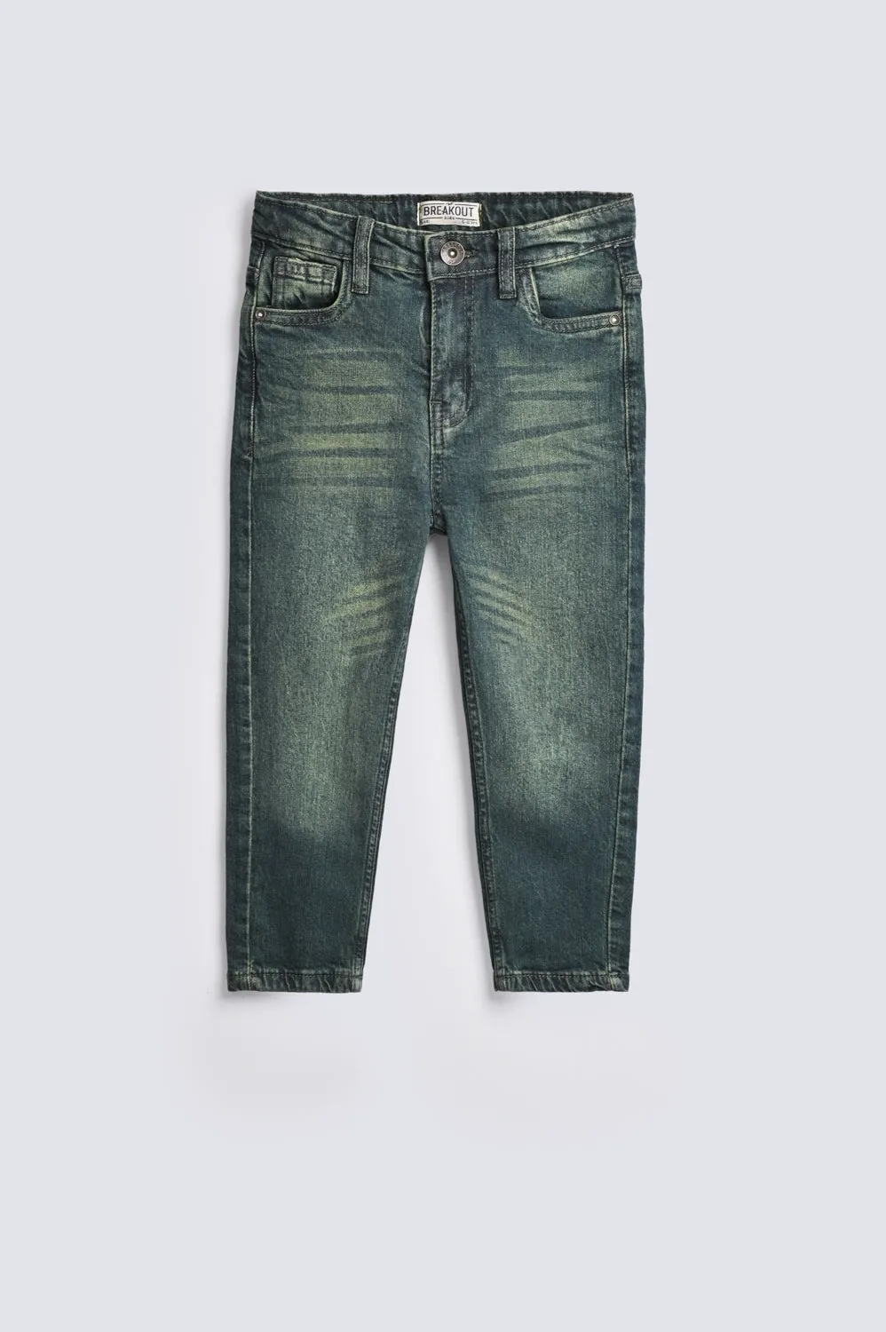 BOYS GREEN TINTED DENIM