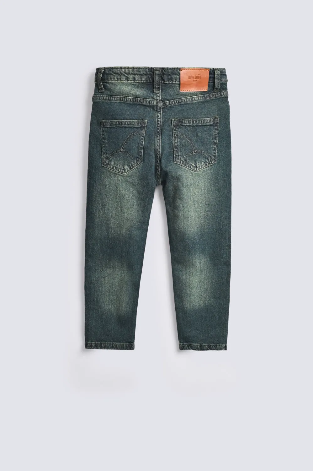 BOYS GREEN TINTED DENIM