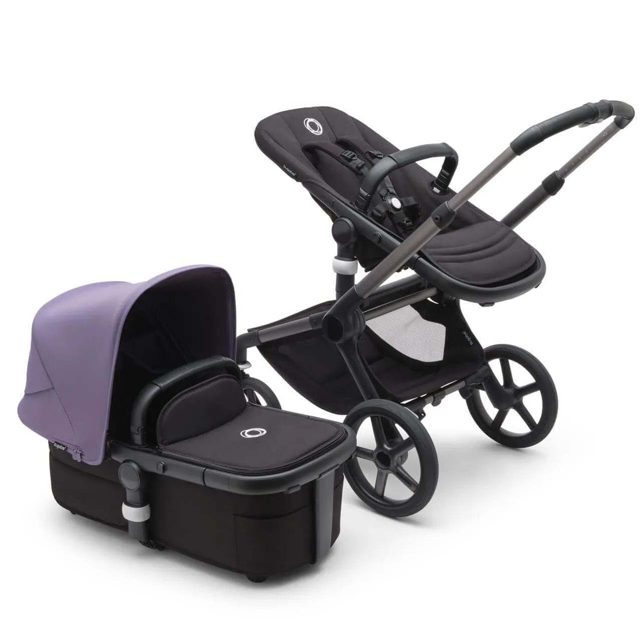 Bugaboo Fox 5, Pebble 360 PRO Ultimate Travel System - Graphite/Midnight Black/Astro Purple