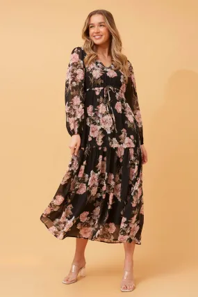 CRYSTELLE FLORAL MAXI DRESS