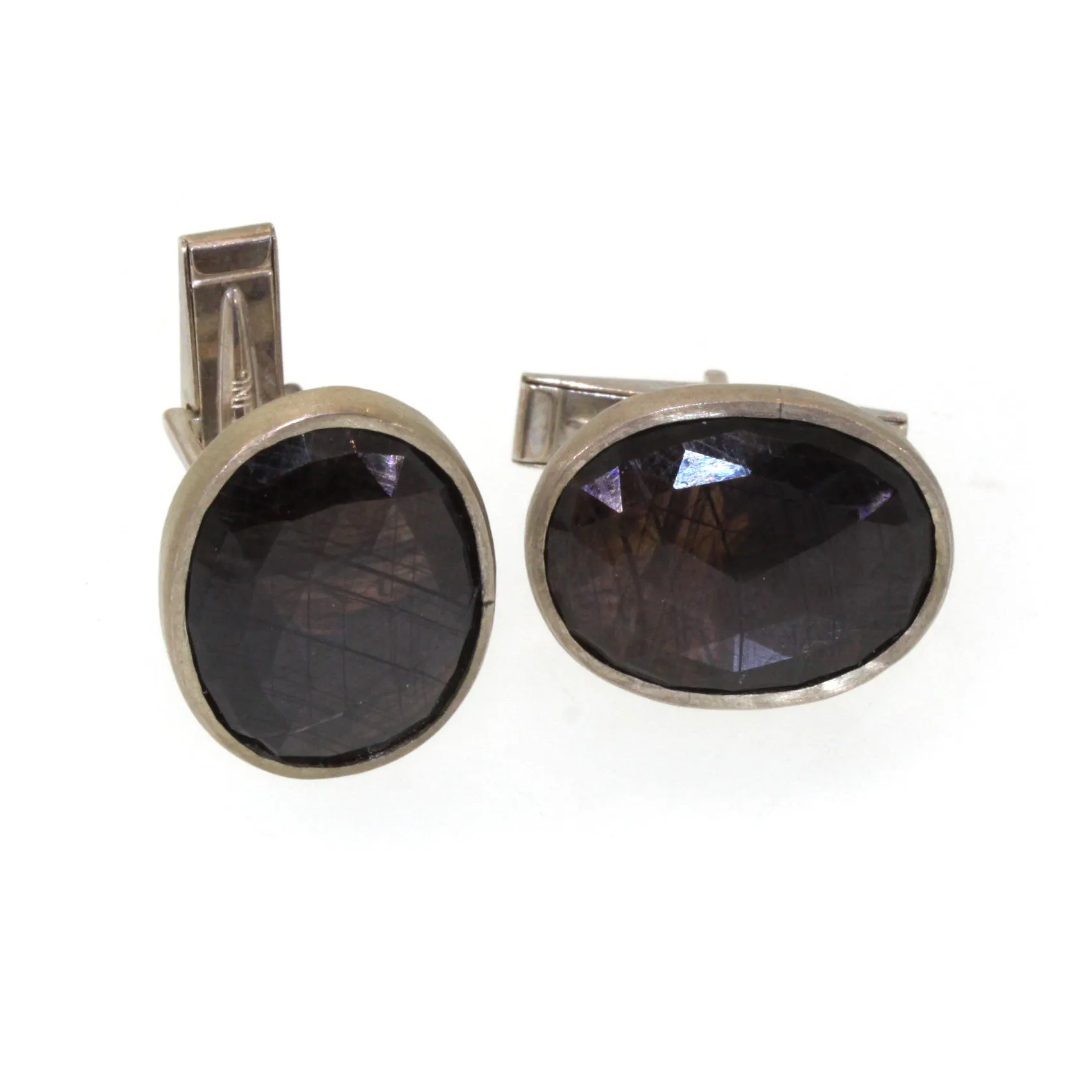 Dark Blue Sapphire Cuff Links