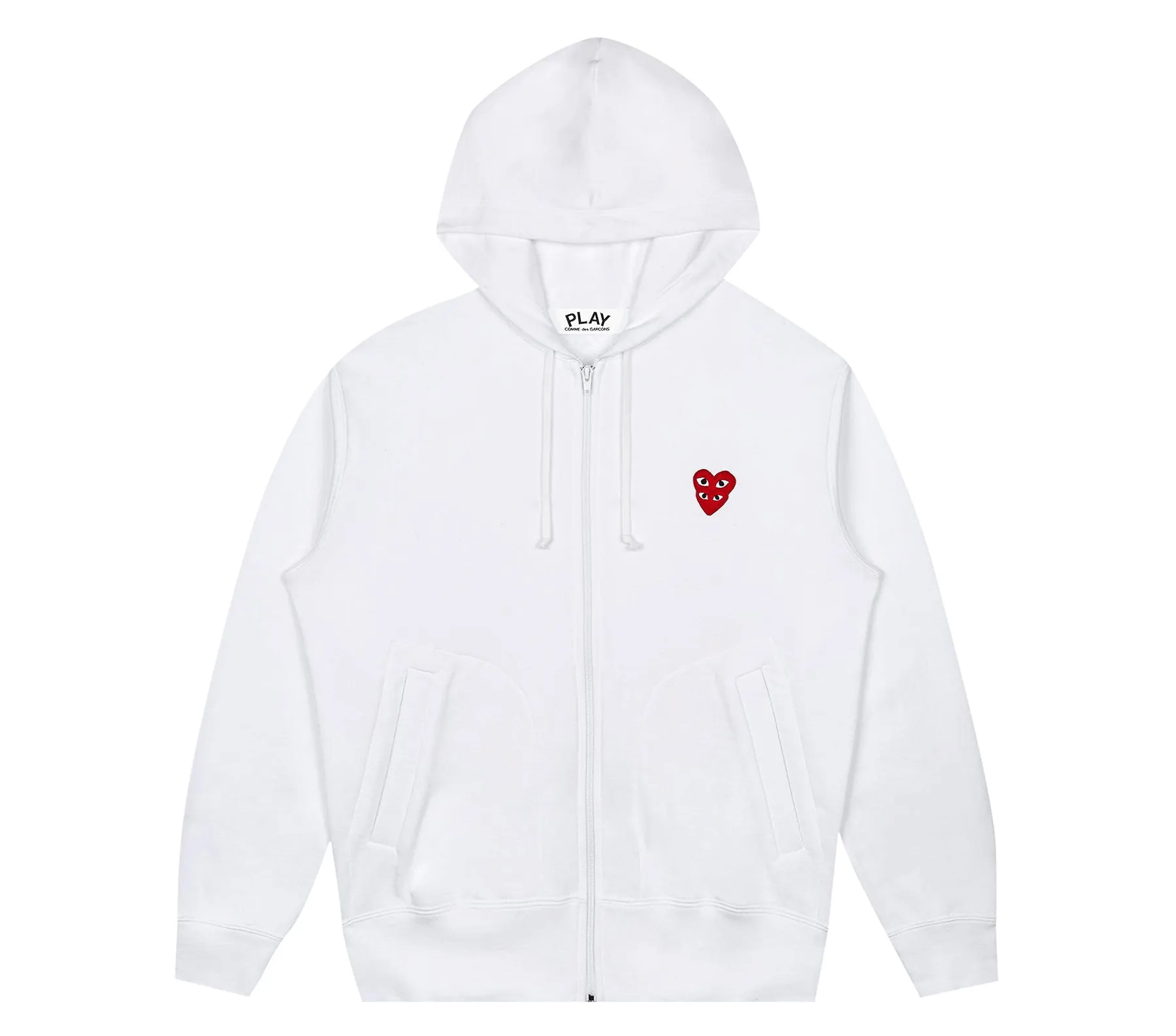 Double Red Emblem Hoodie Men