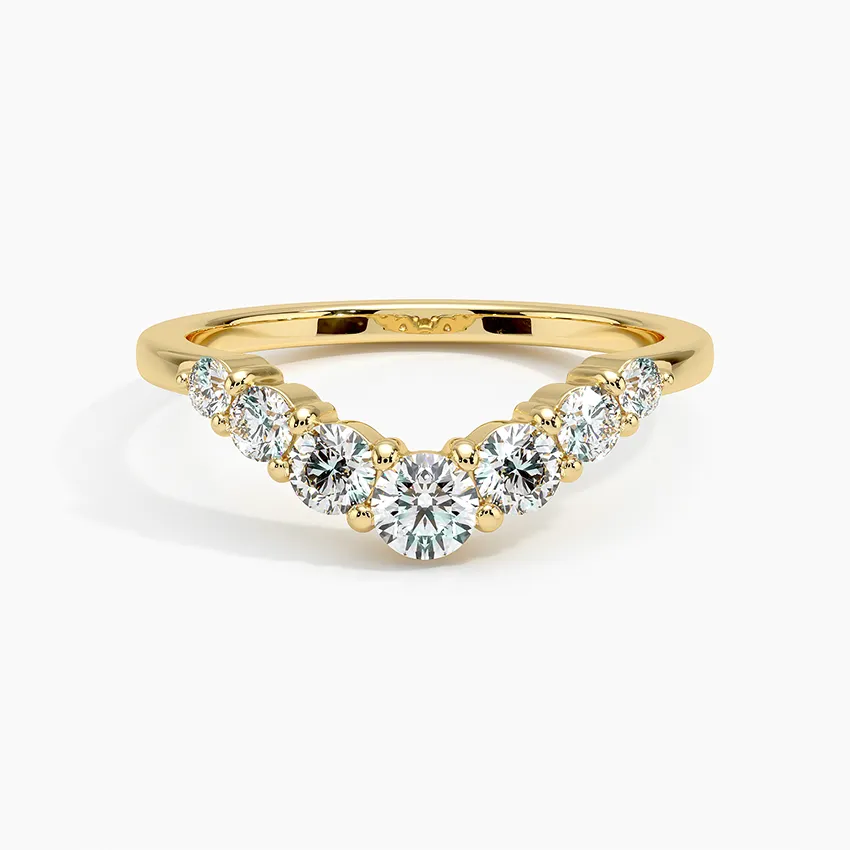 Emilie Contour Wedding Band Ring - LR113