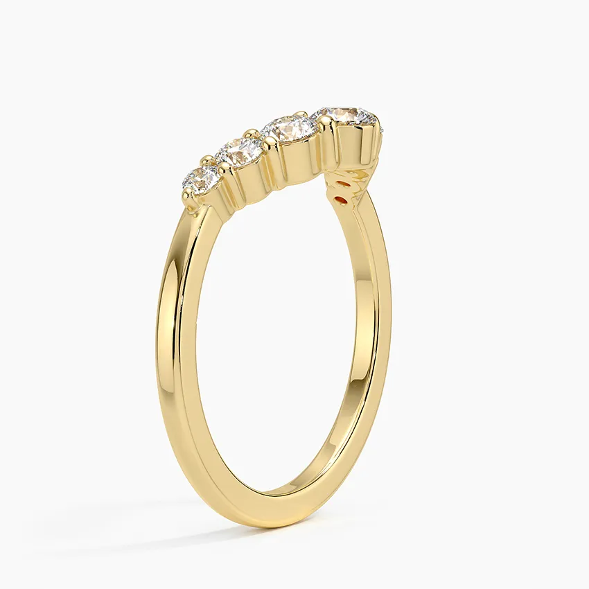 Emilie Contour Wedding Band Ring - LR113