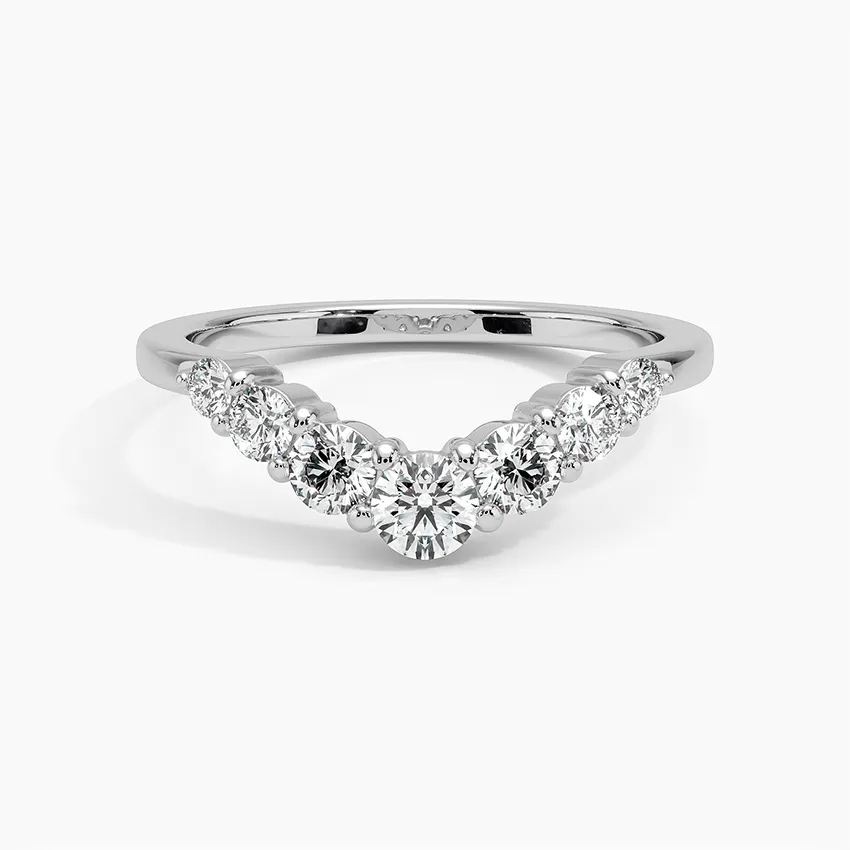 Emilie Contour Wedding Band Ring - LR113