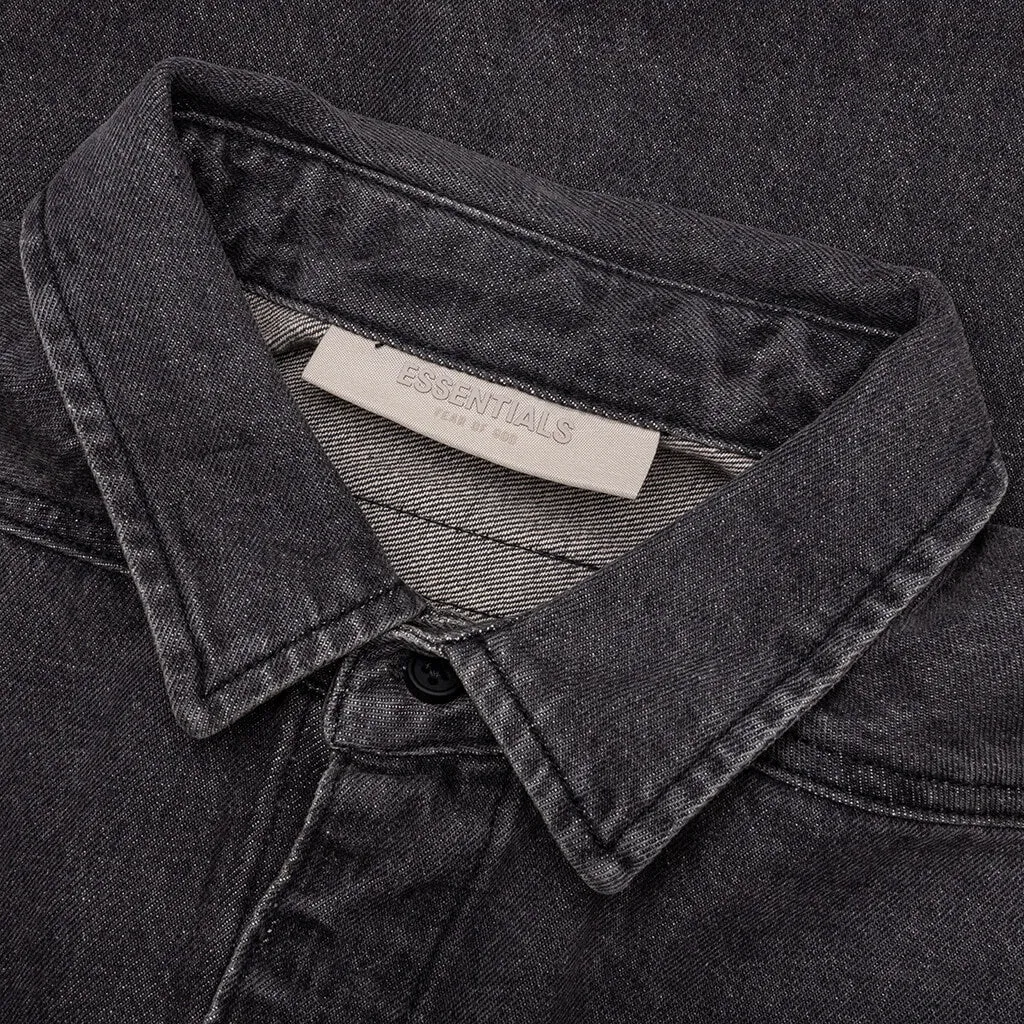 Essentials Denim L/S Shirt - Black