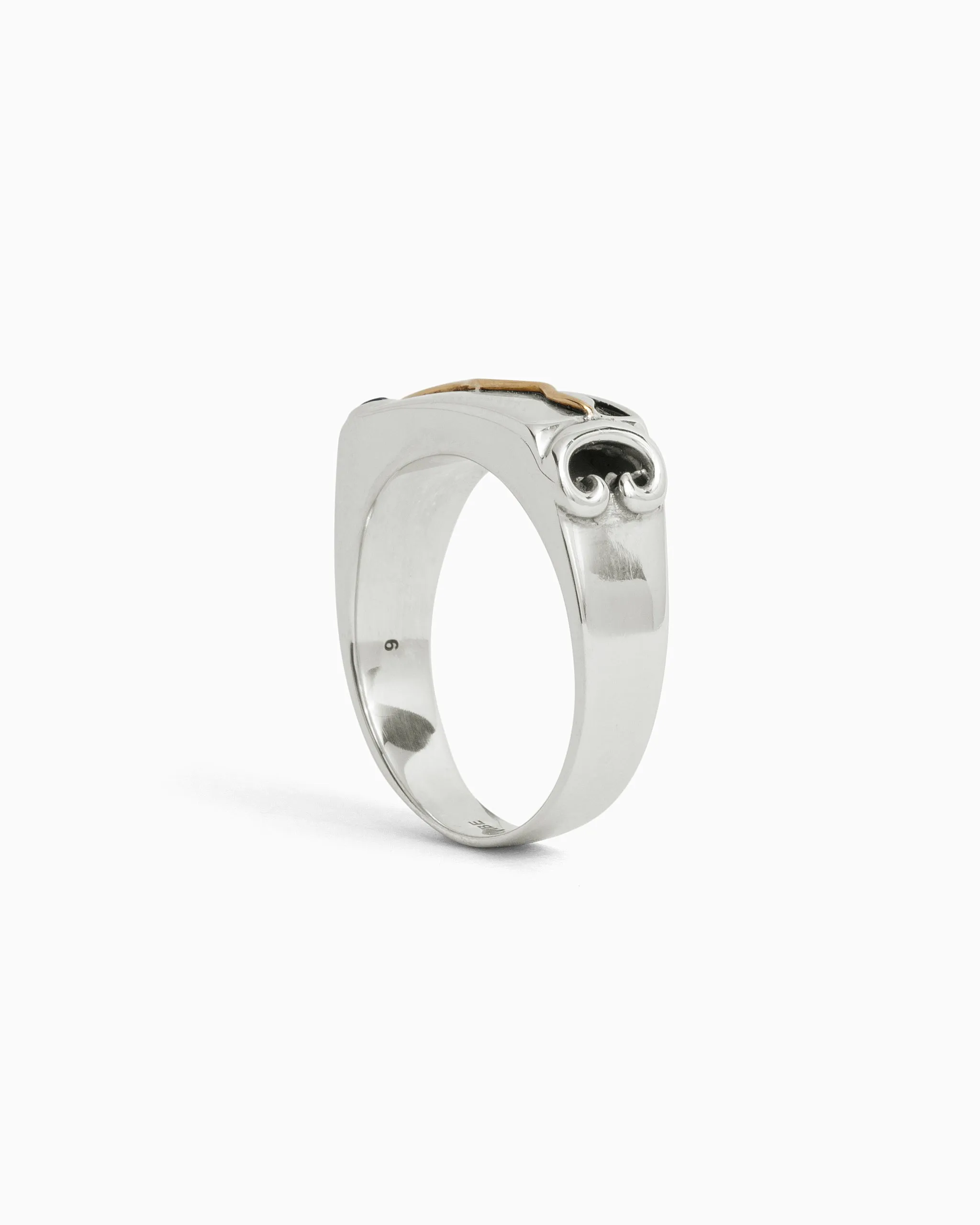 Flattop Rope Ring with Stone