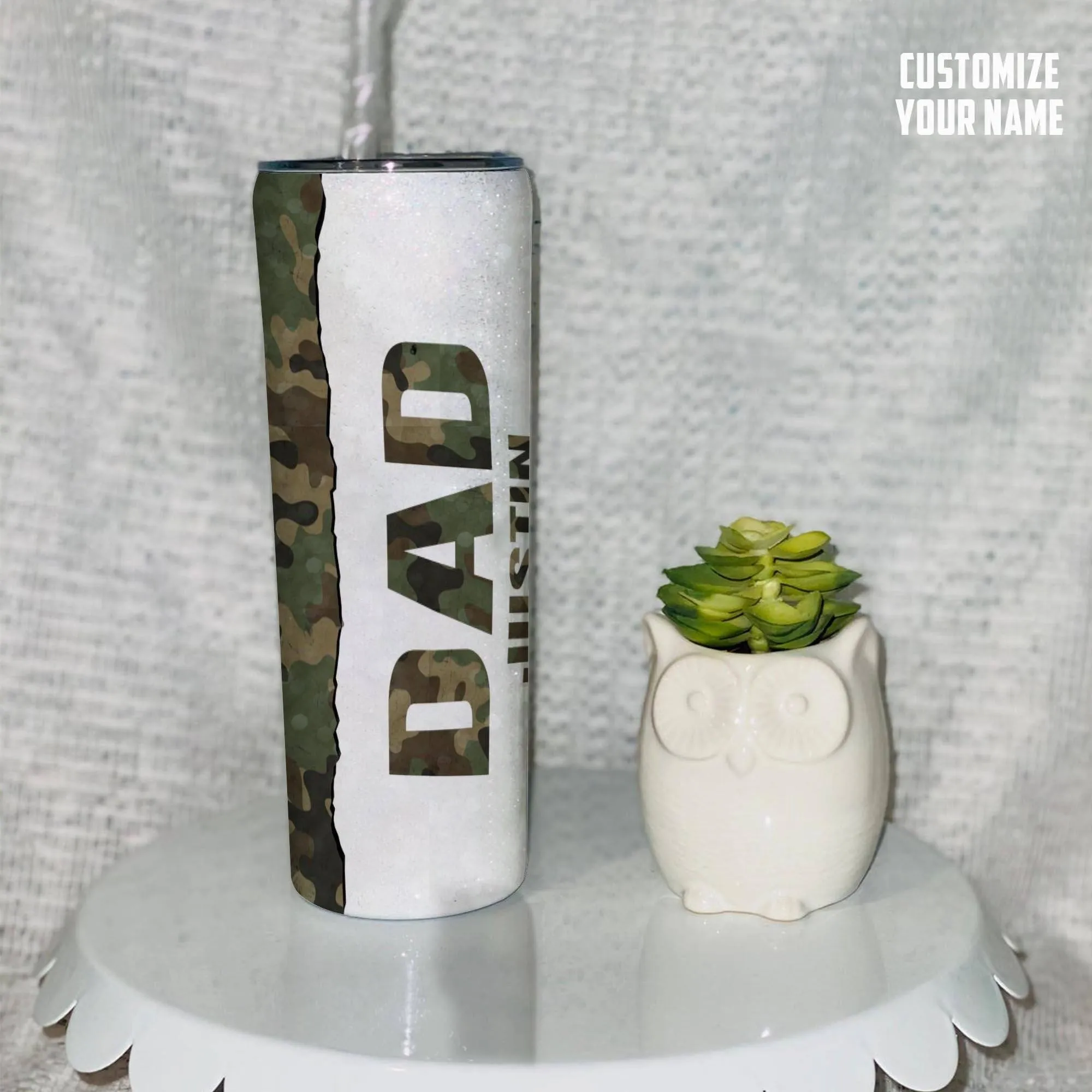 Gearhuman 3D Happy Fathers Day Gift To Dad Custom Name Tumbler