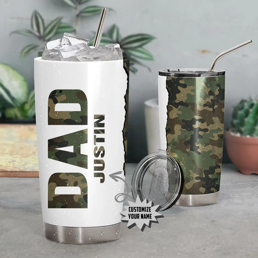 Gearhuman 3D Happy Fathers Day Gift To Dad Custom Name Tumbler