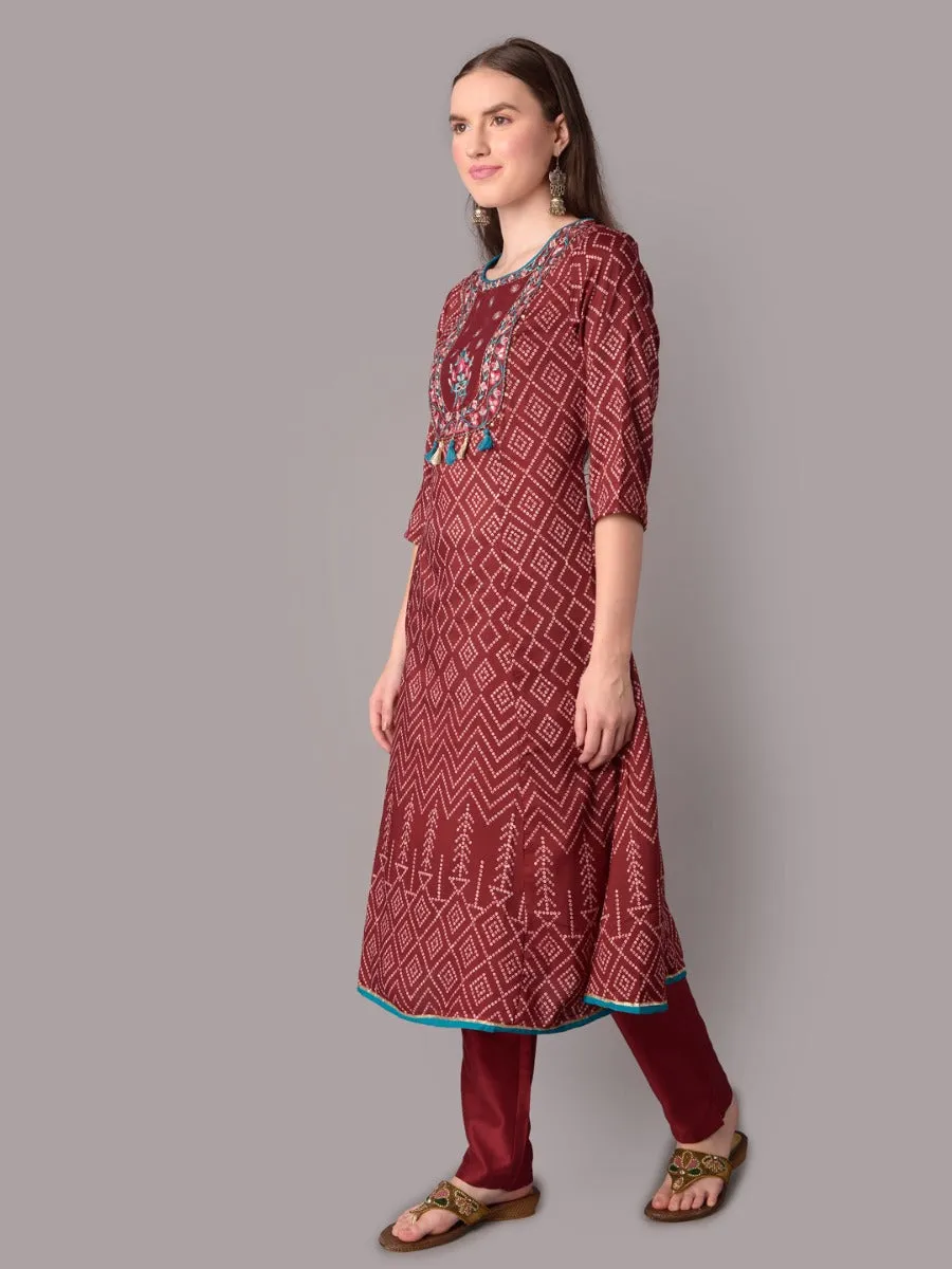 Geometric Kurta With Trouser