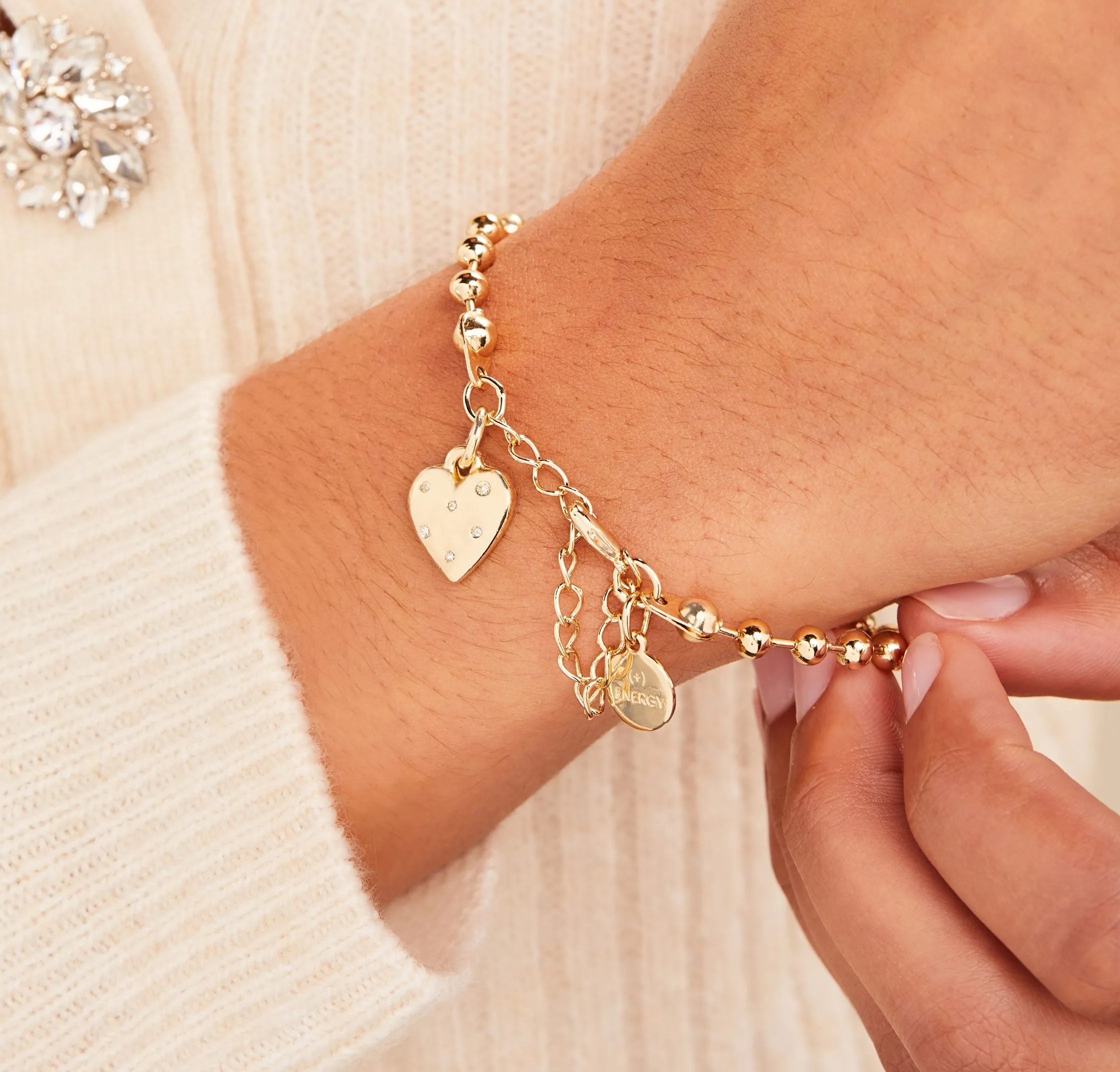 Heart Ball Chain Bracelet