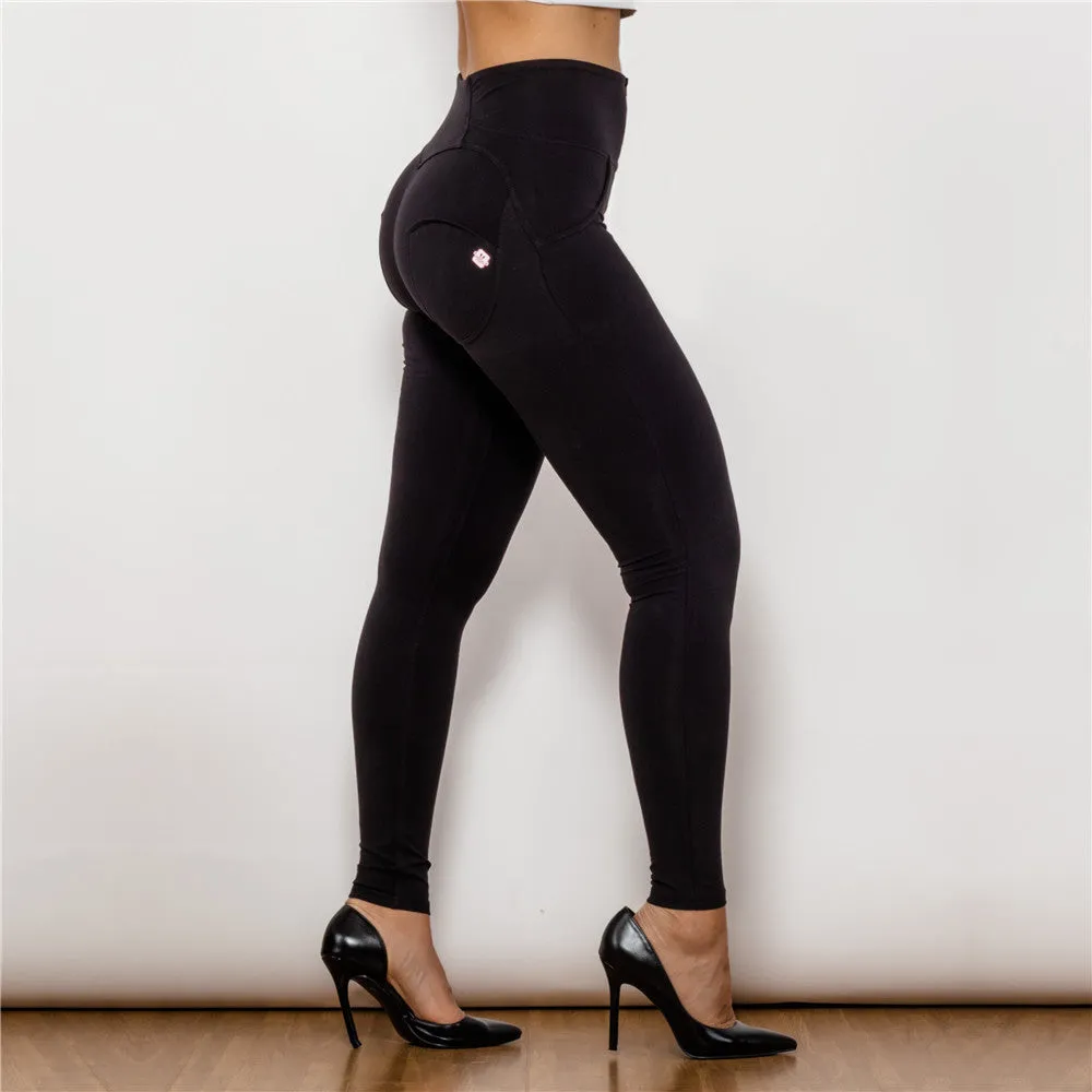 High Waist Black Knitted Leggings