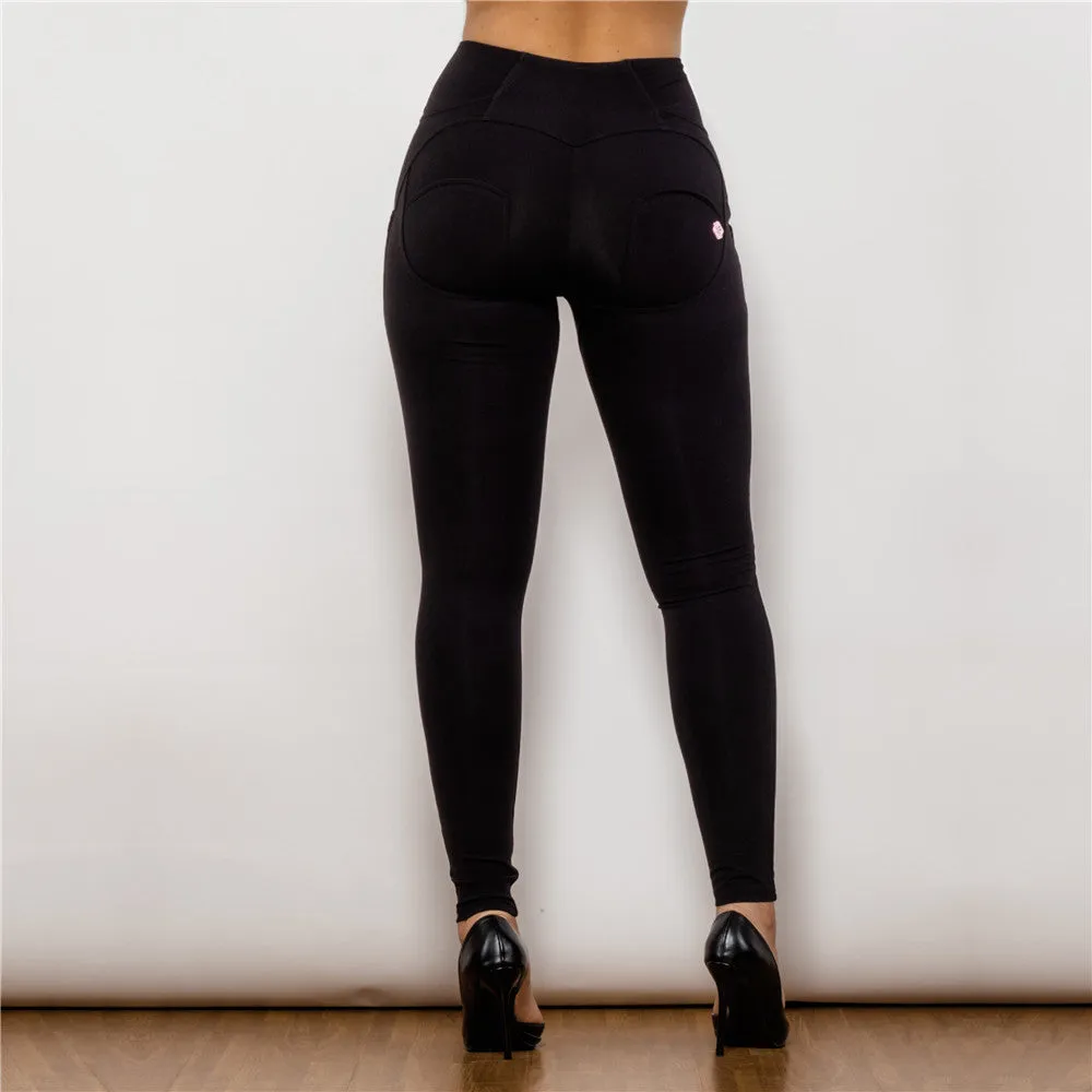 High Waist Black Knitted Leggings