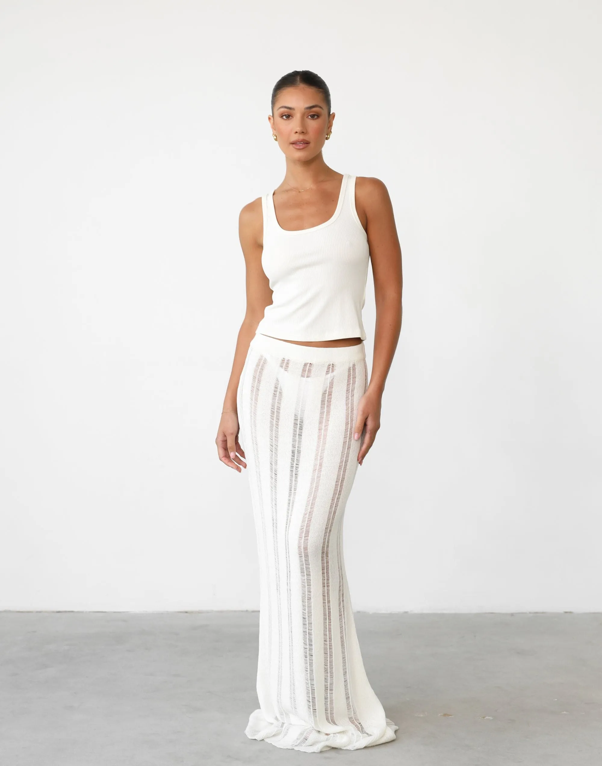 Jafna Maxi Skirt (White)