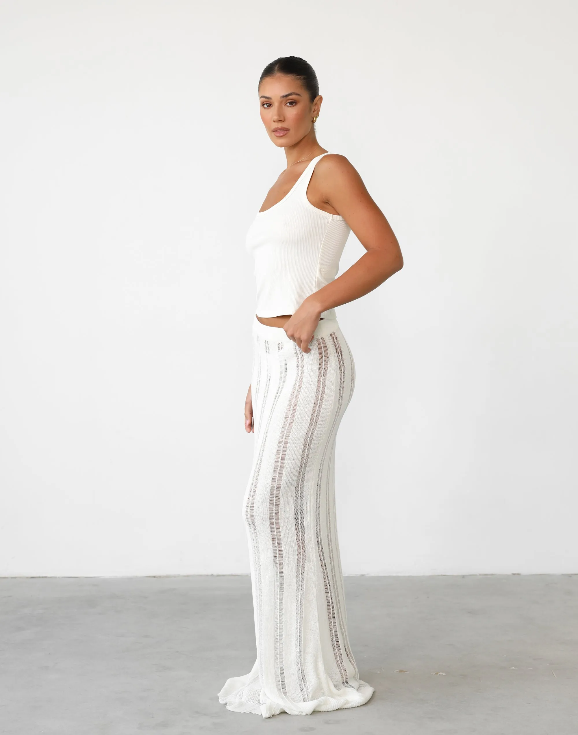 Jafna Maxi Skirt (White)