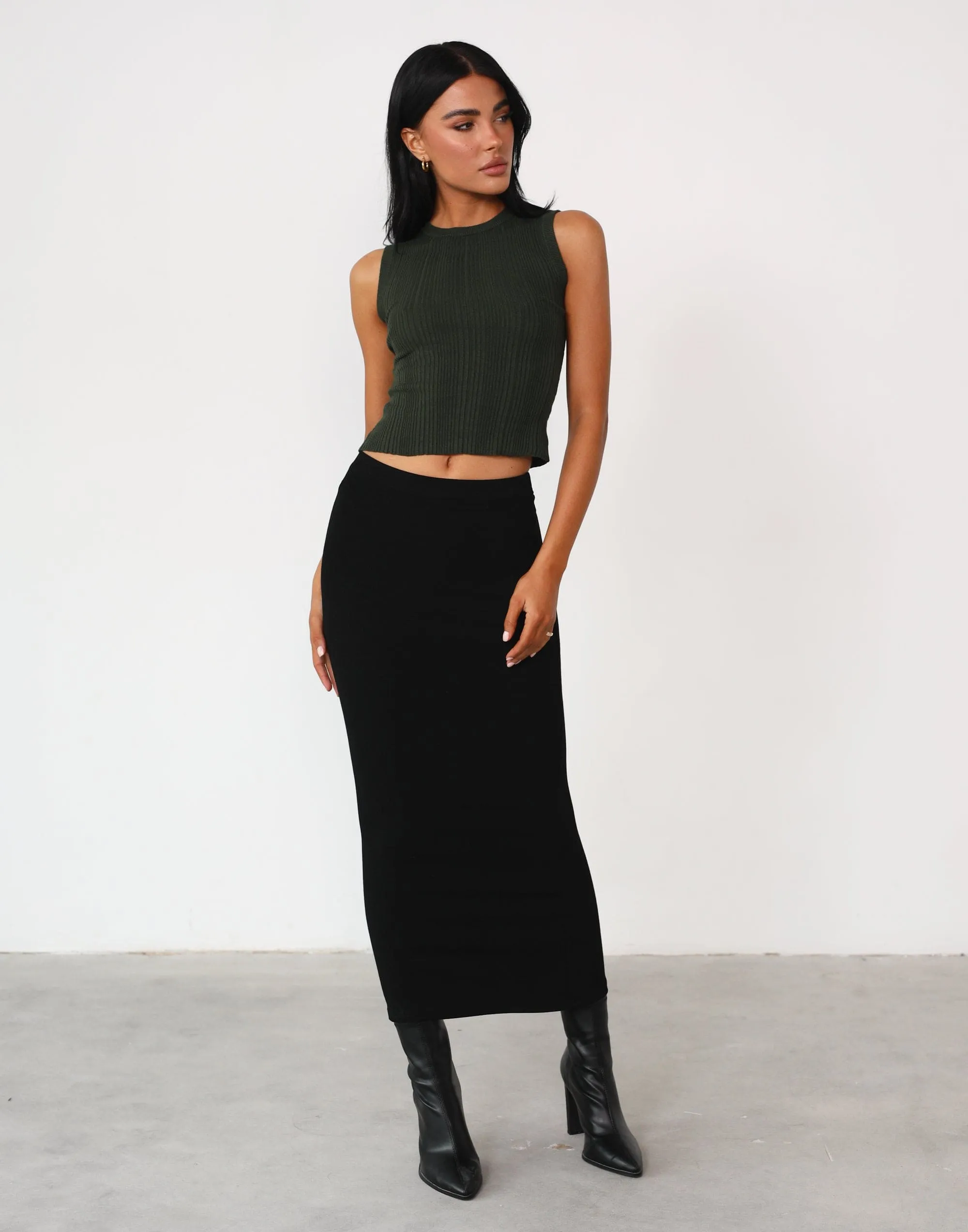 Kay Midi Skirt (Black)