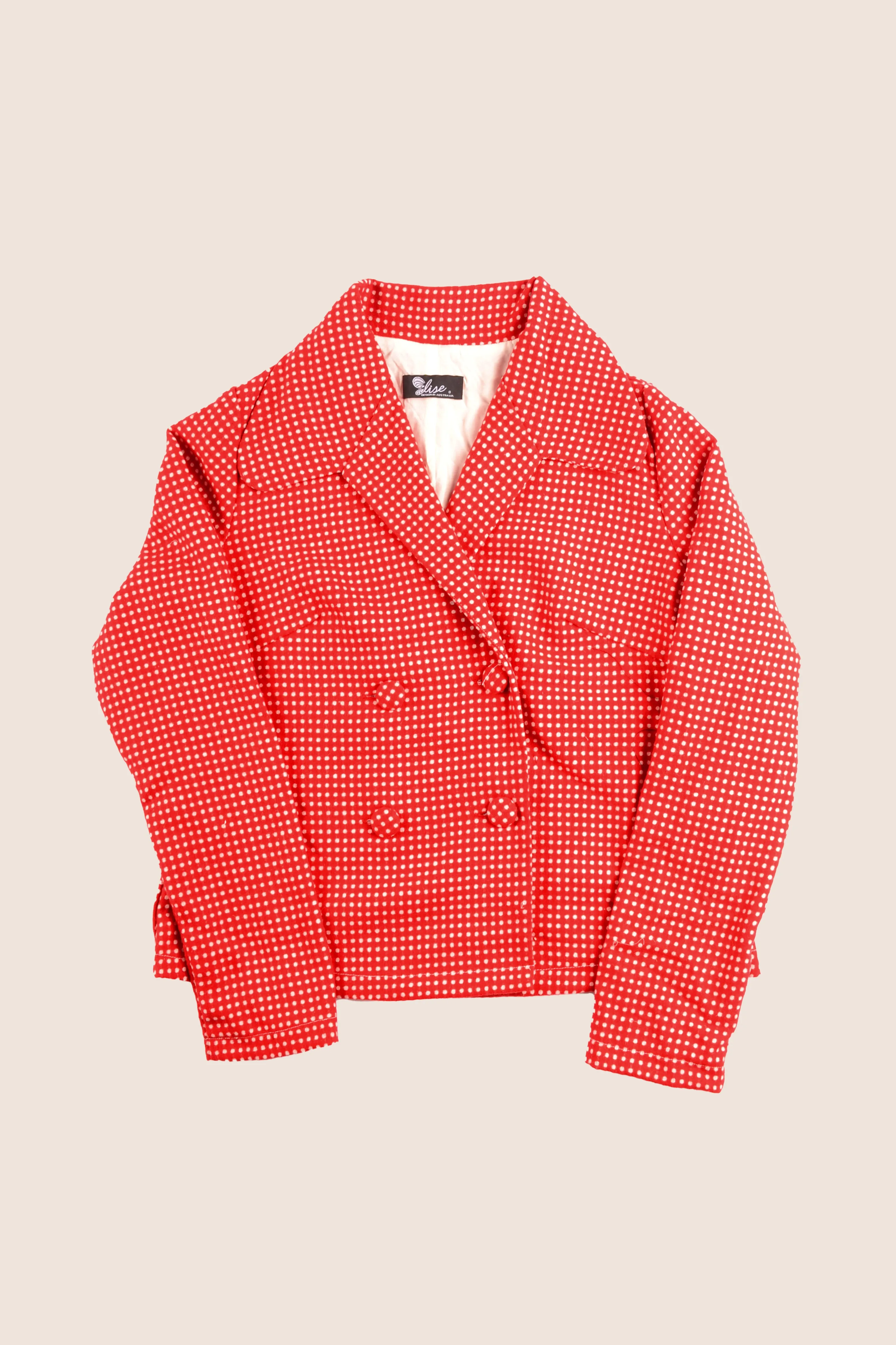 Lexie Red & White Dots Jacket