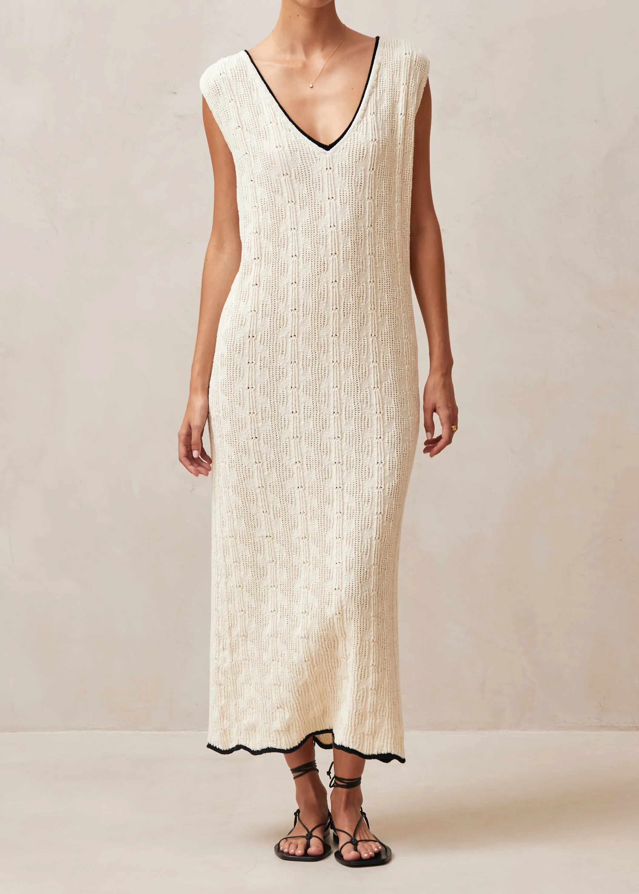 Lia Ecru Maxi Dress