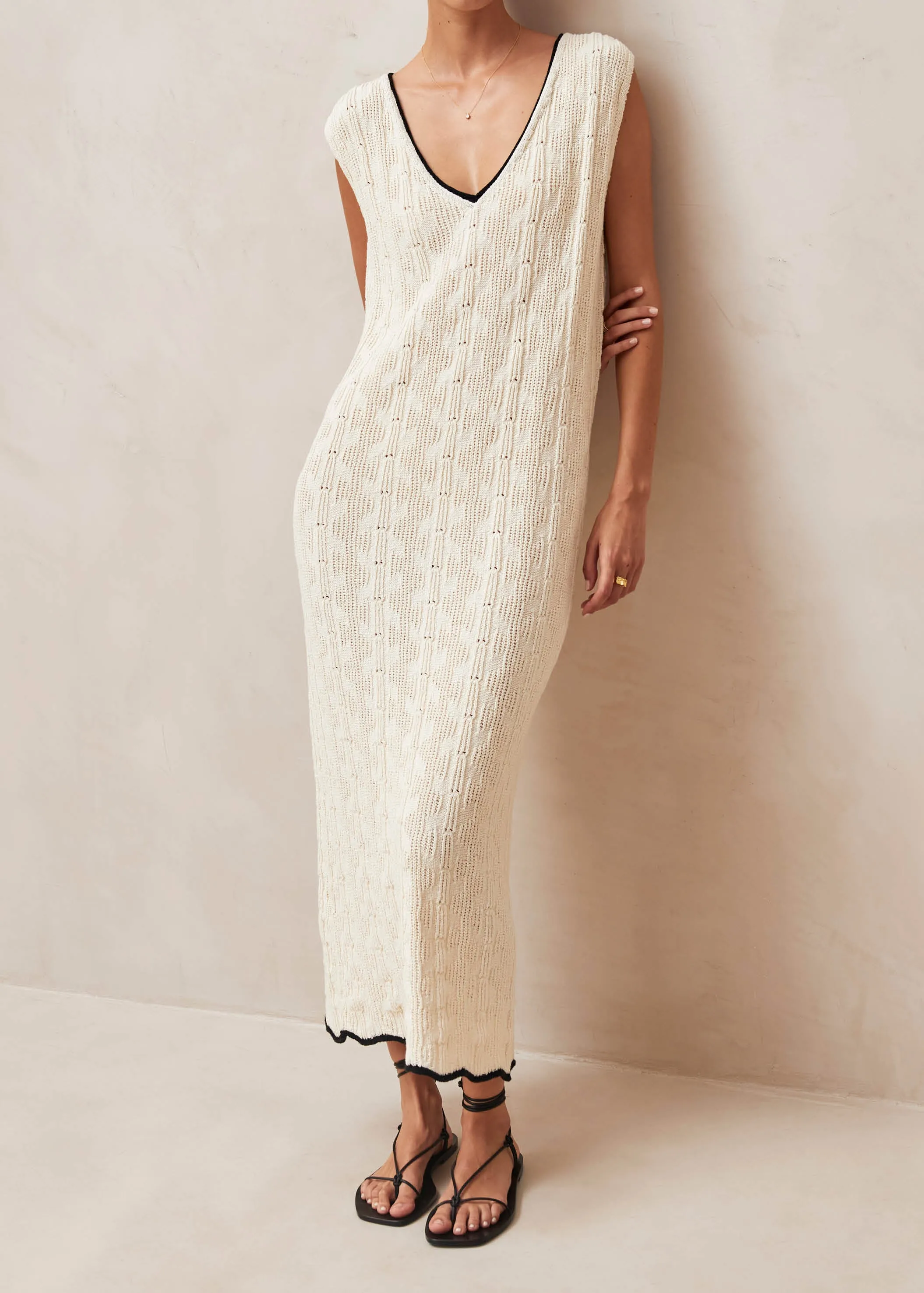 Lia Ecru Maxi Dress