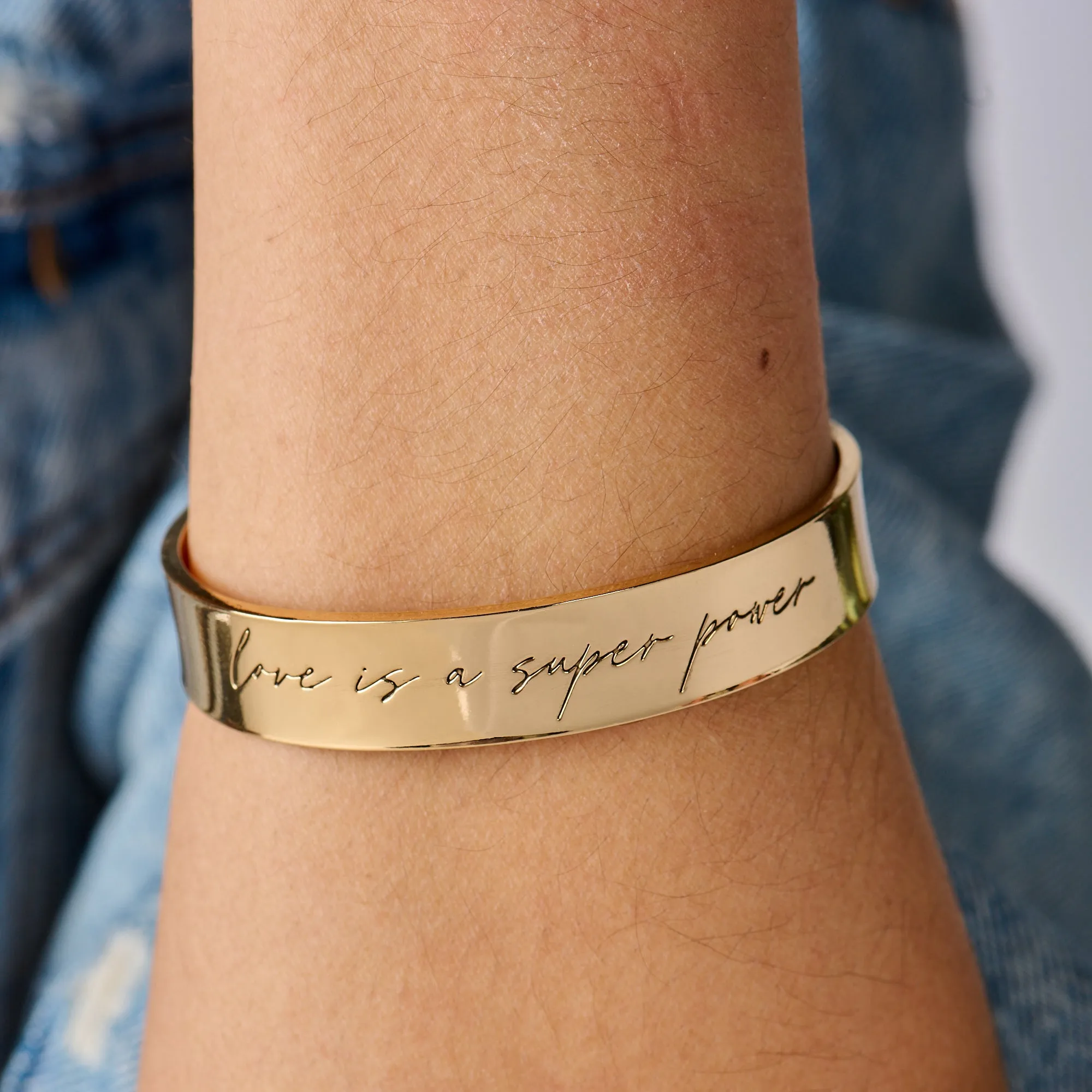 Love is a Superpower Cuff Bracelet