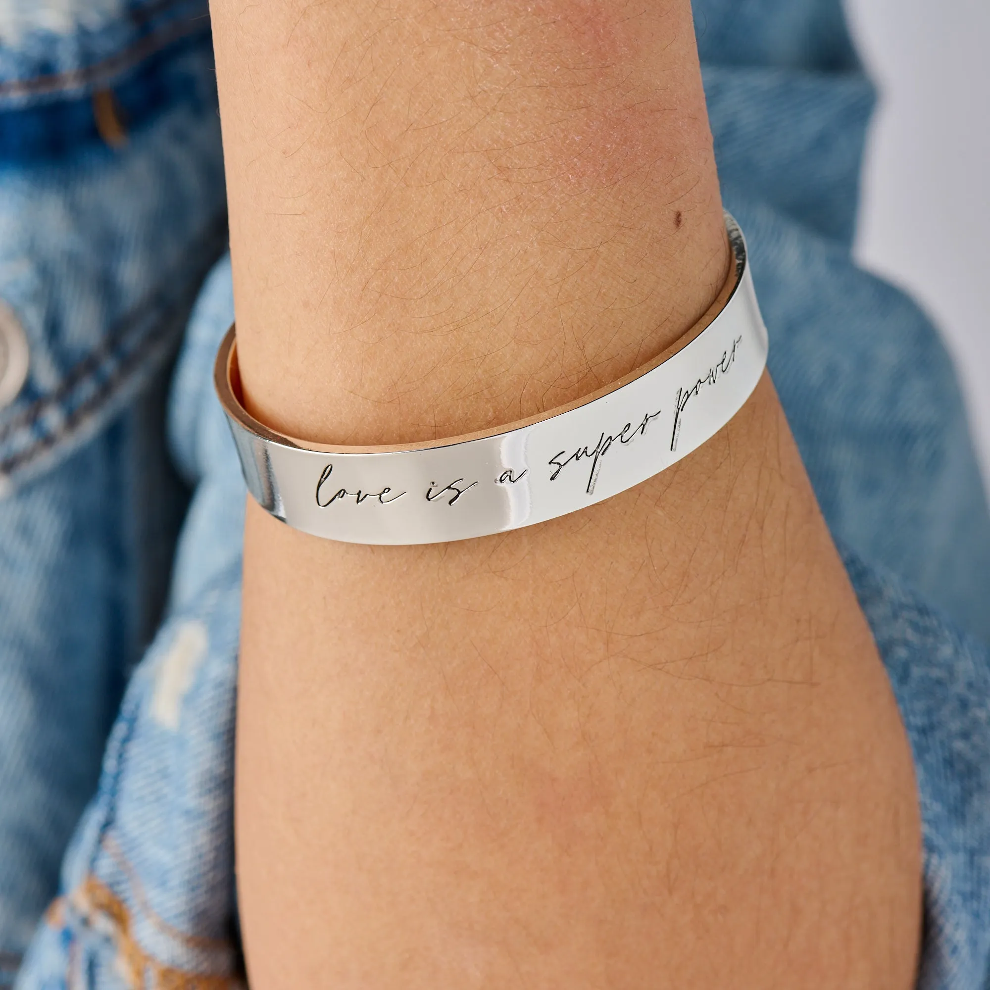 Love is a Superpower Cuff Bracelet