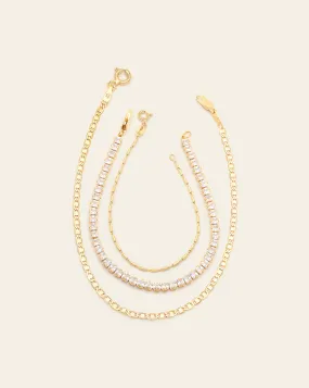 Luxe Bracelet Set - Gold Vermeil/Plated