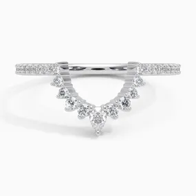 Luxe Elongated Lunette Wedding Band Ring - LR103