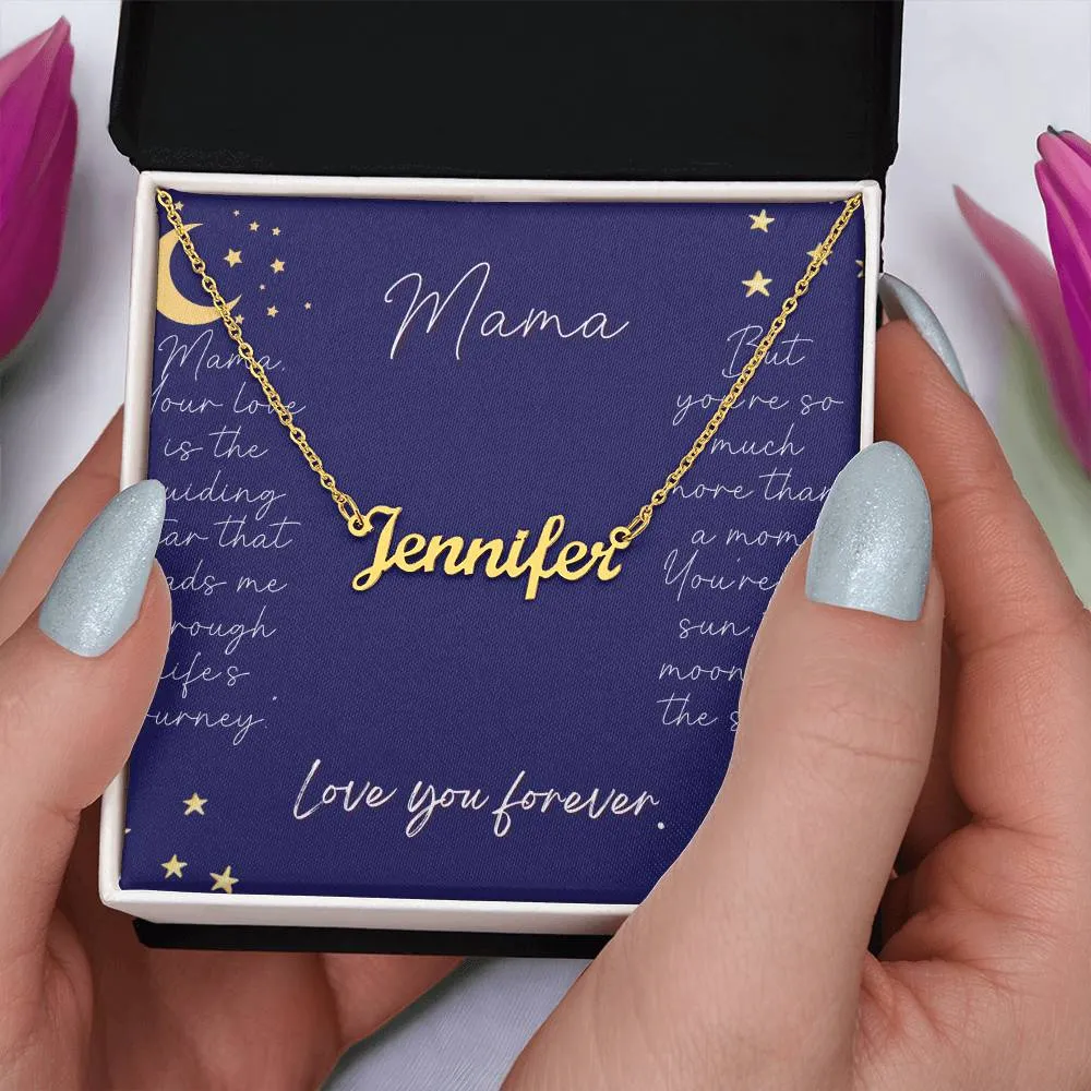 Mama Necklace,  Personalized Mom Necklace, Custom Gift For Mothers Day, Birthday, Christmas & More.