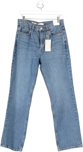 MANGO Blue Mid Rise Straight Jeans - Matilda BNWT UK 12