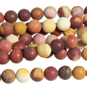 MATTE Mookaite 8mm Round - 15-16 Inch