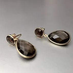 Nimu Earrings With Smoky Quartz