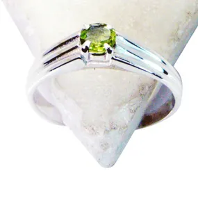 Nubile Gemstones Peridot 925 Sterling Silver Ring European Jewelry